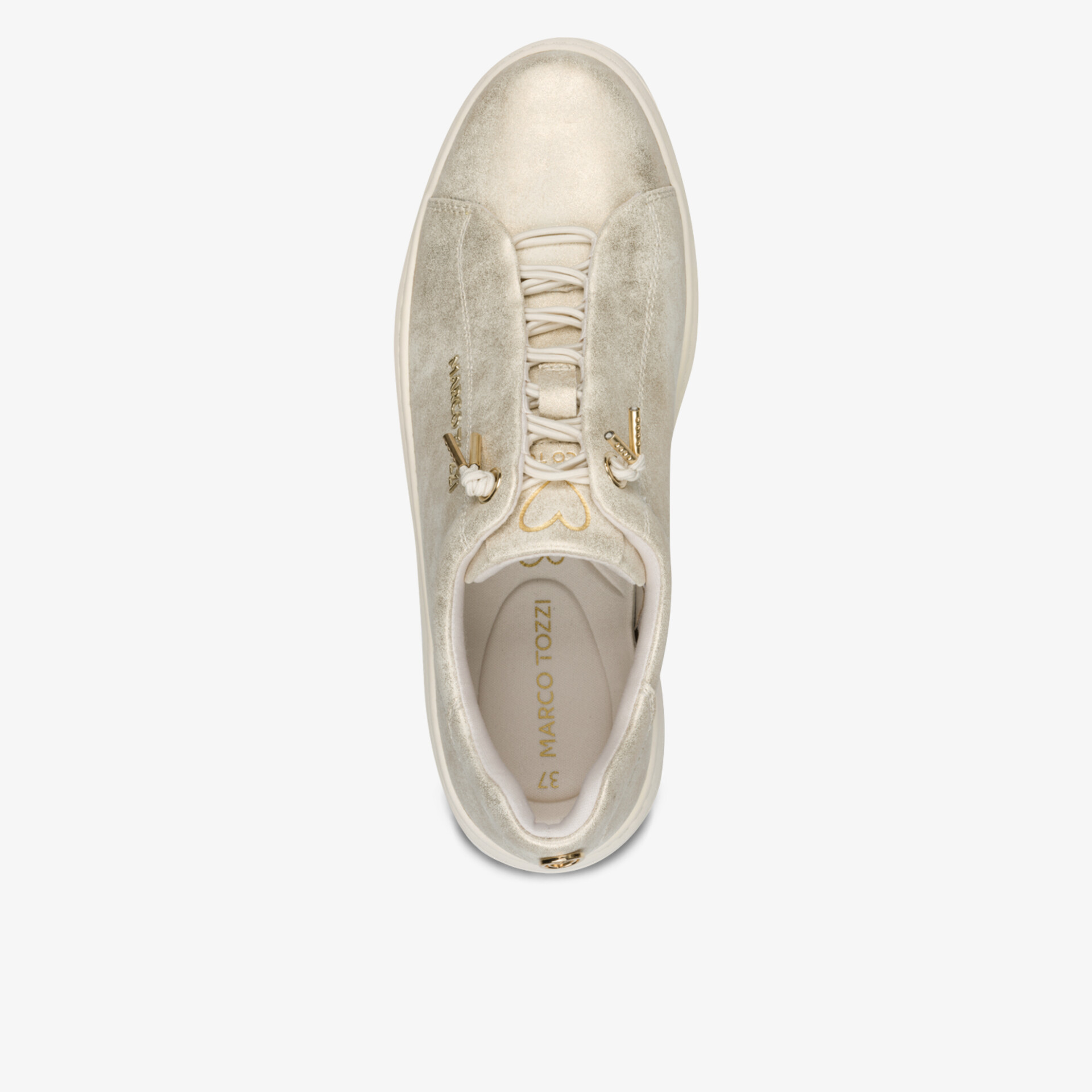 Leichter und bequemer Schuh mit atmungsaktivem Material und moderner Schnürung in heller Farbe