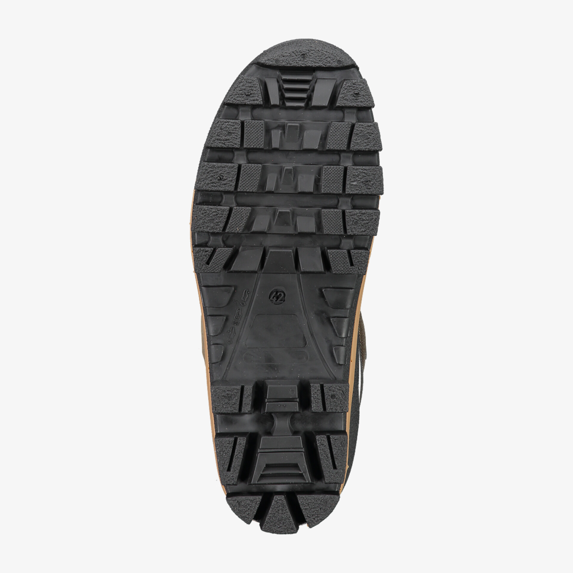 Robuste Schuhsohle mit rutschfestem Profil und strapazierfähiger Konstruktion für optimalen Halt.
