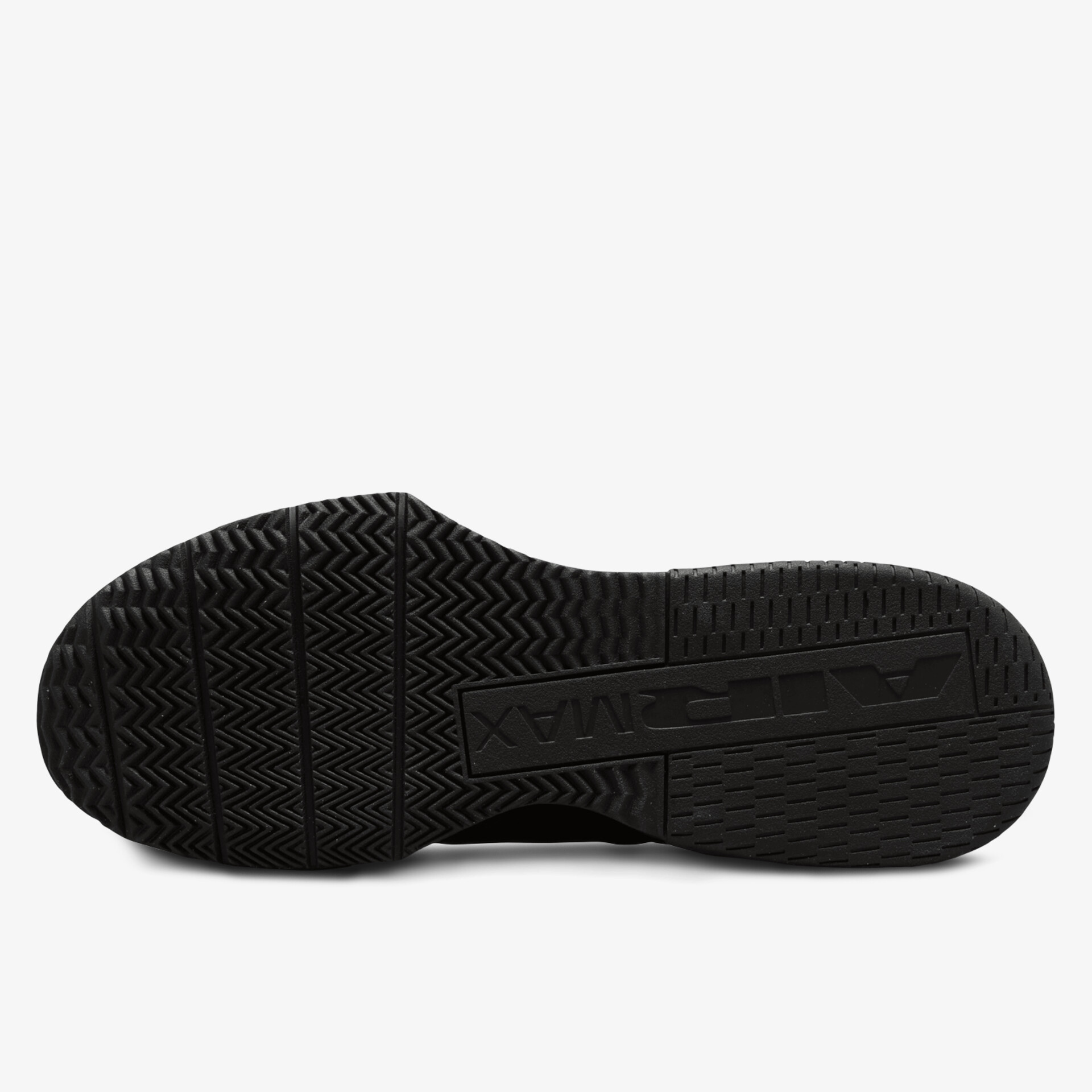 Schwarze rutschfeste Sohle mit robustem Profil für optimalen Halt