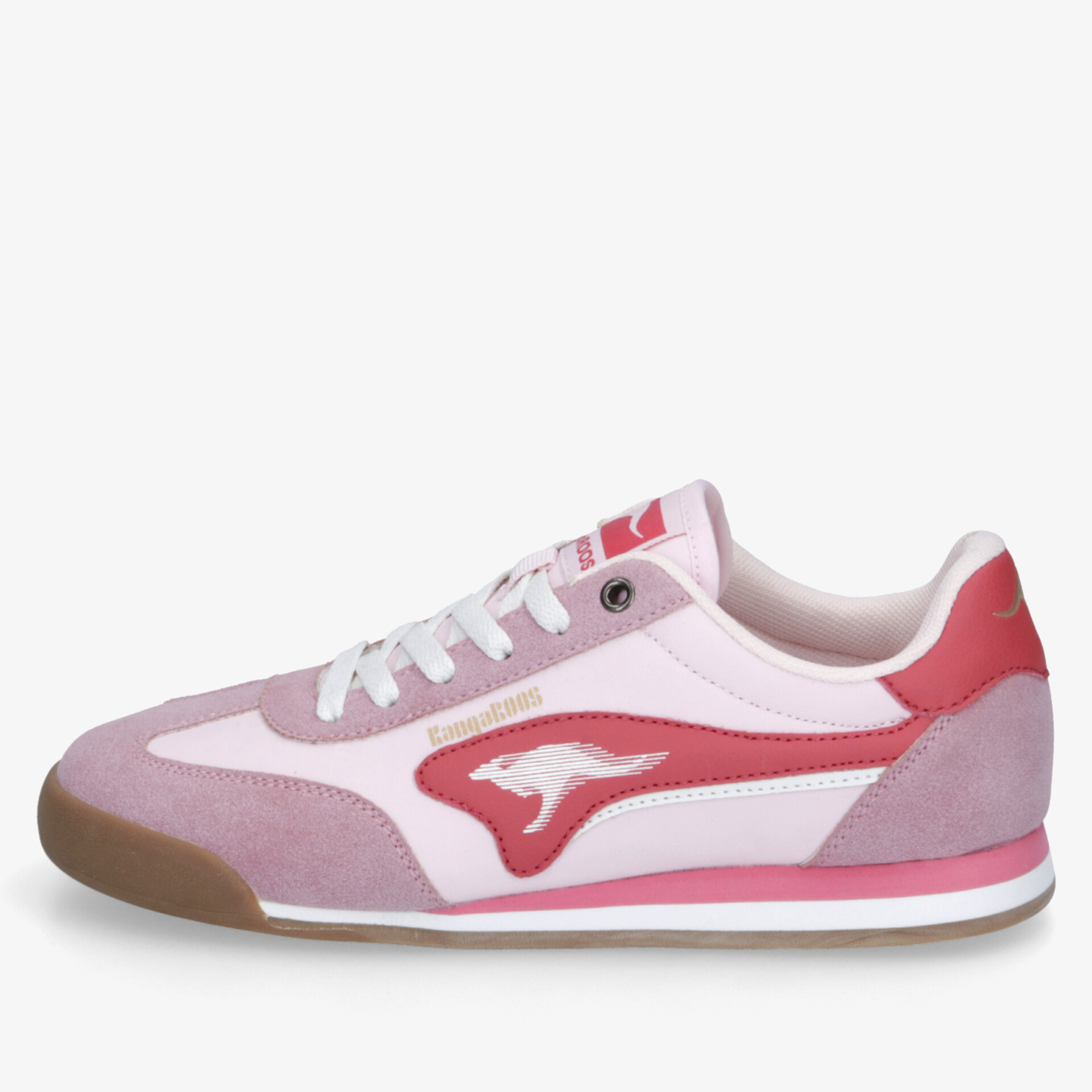 Leichter und bequemer Sportschuh in Rosa und Weiß, atmungsaktiv mit flexibler, rutschfester Sohle