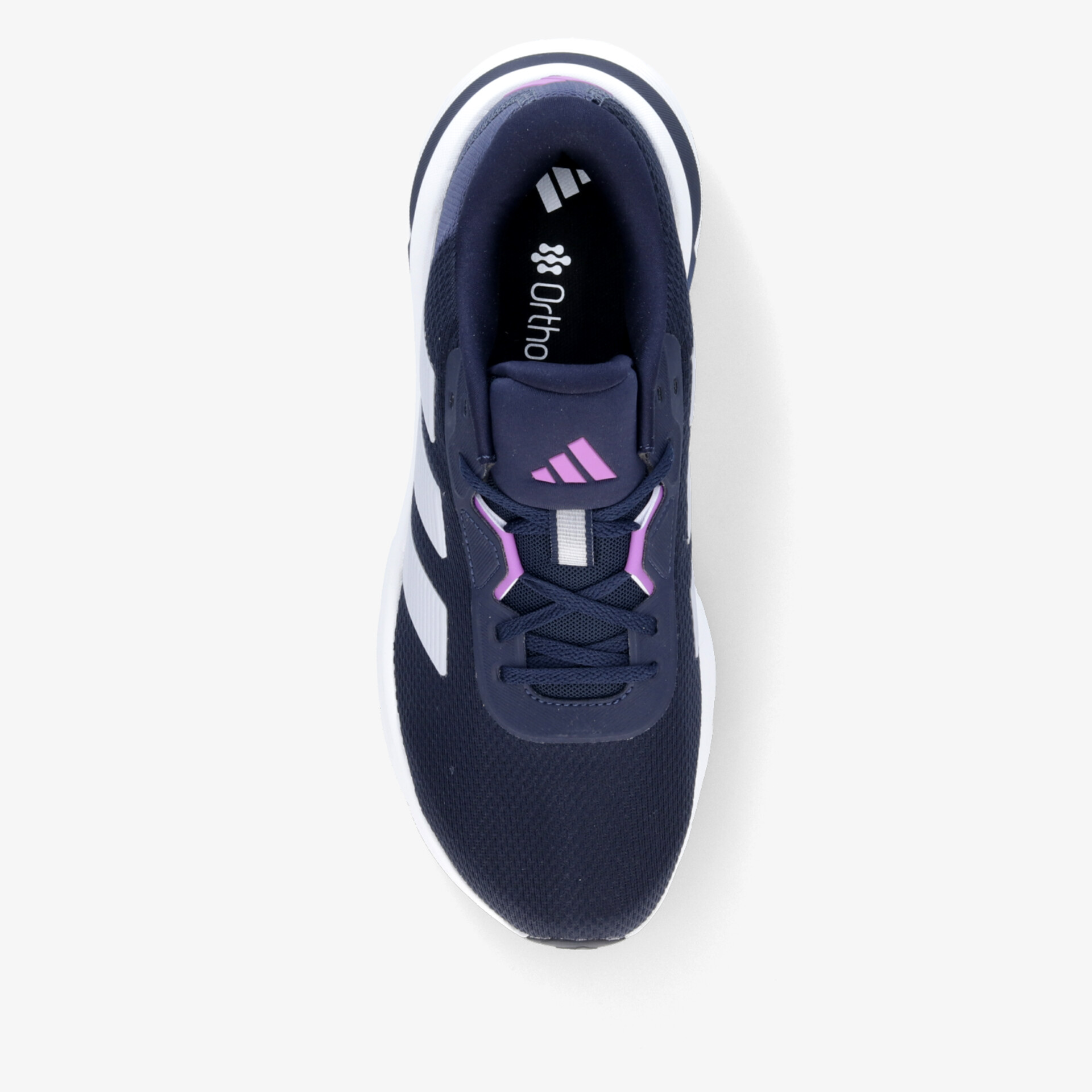 Moderner navy-blauer Sportschuh mit pinken Akzenten, komfortabel und robust für sportliche Aktivitäten