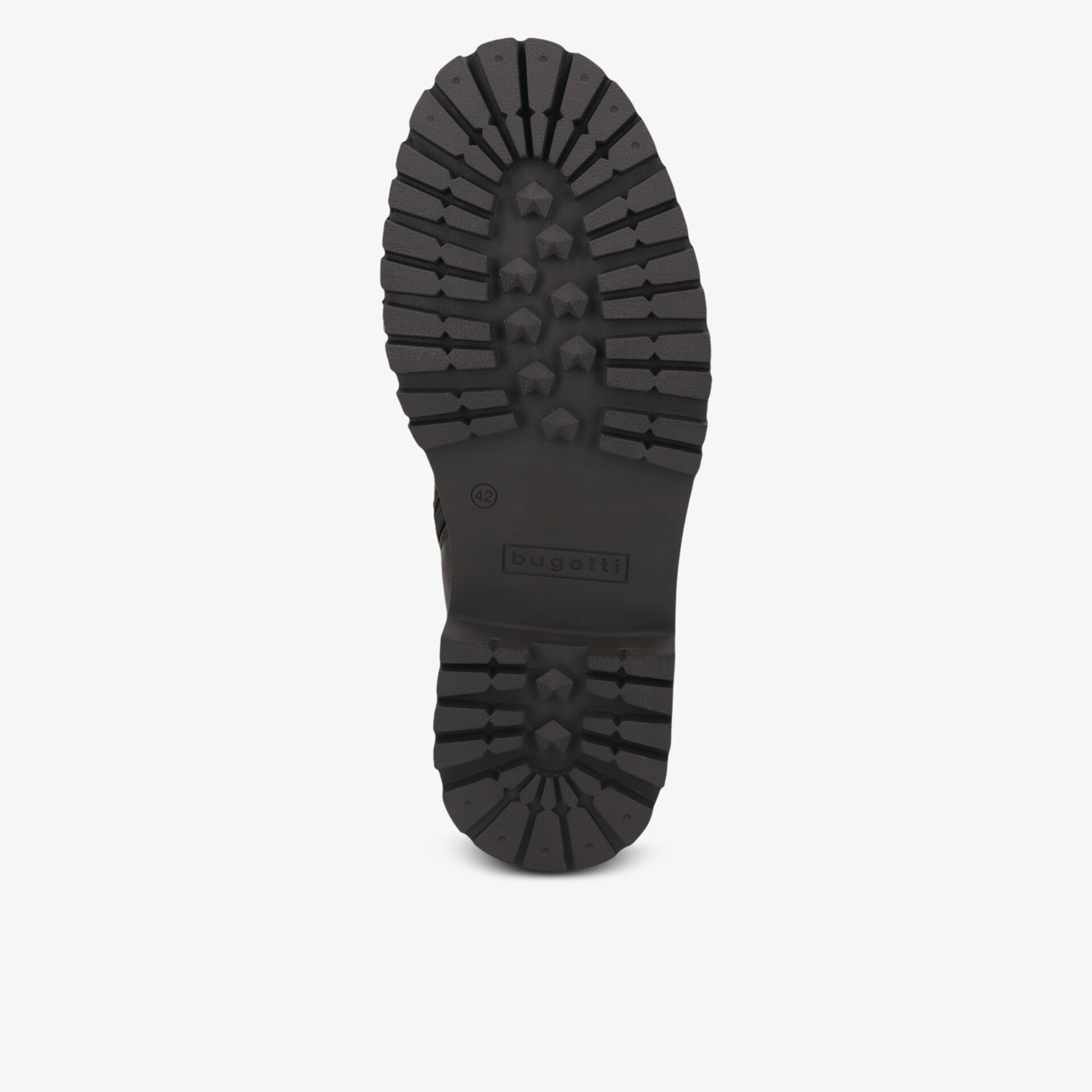 Robuste, profilierte Sohle mit tiefem Profil für ausgezeichnete Trittsicherheit und Langlebigkeit