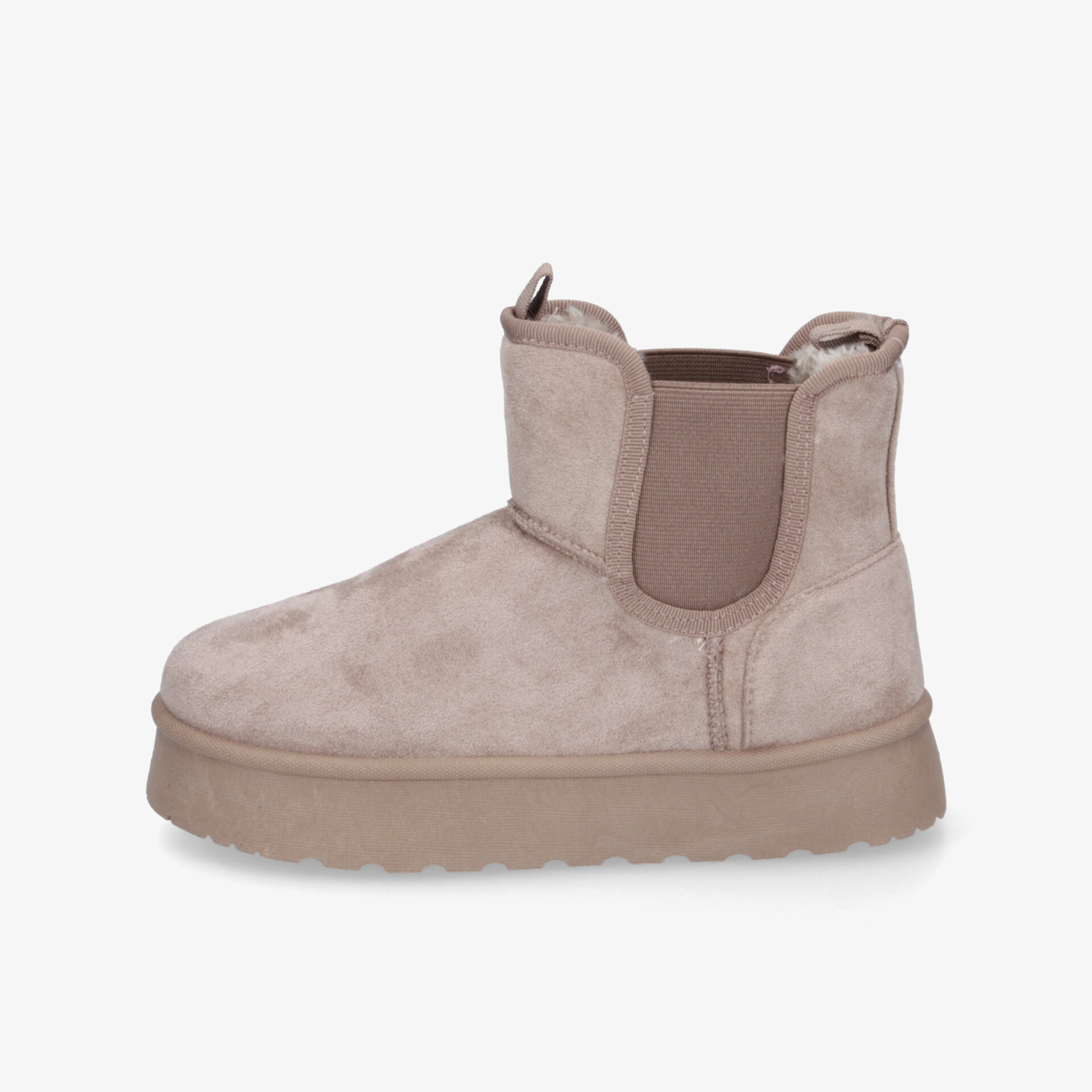 Bequemer Schuh mit hohem Schaft und elastischen Seiteneinsätzen für einfachen Einstieg und sicheren Halt