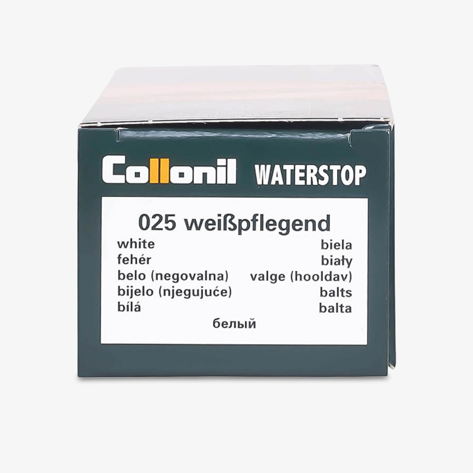 Collonil Waterstop Schädelpflege weiß für effektiven Schutz und Pflege Ihrer Schuhe.