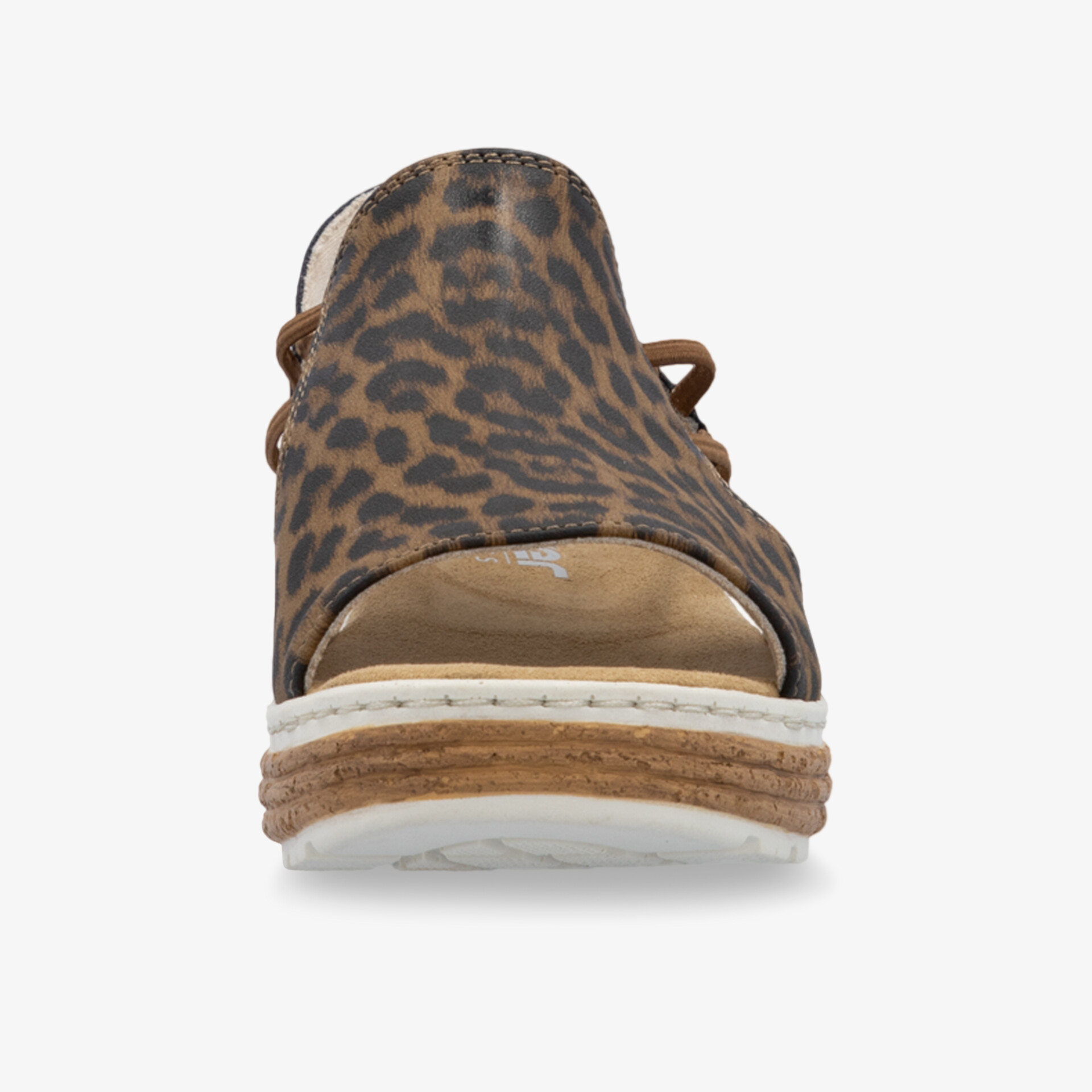 Modische Sandale mit Leopardenmuster, offener Zehenpartie und bequemem Keilabsatz für ganztägigen Tragekomfort