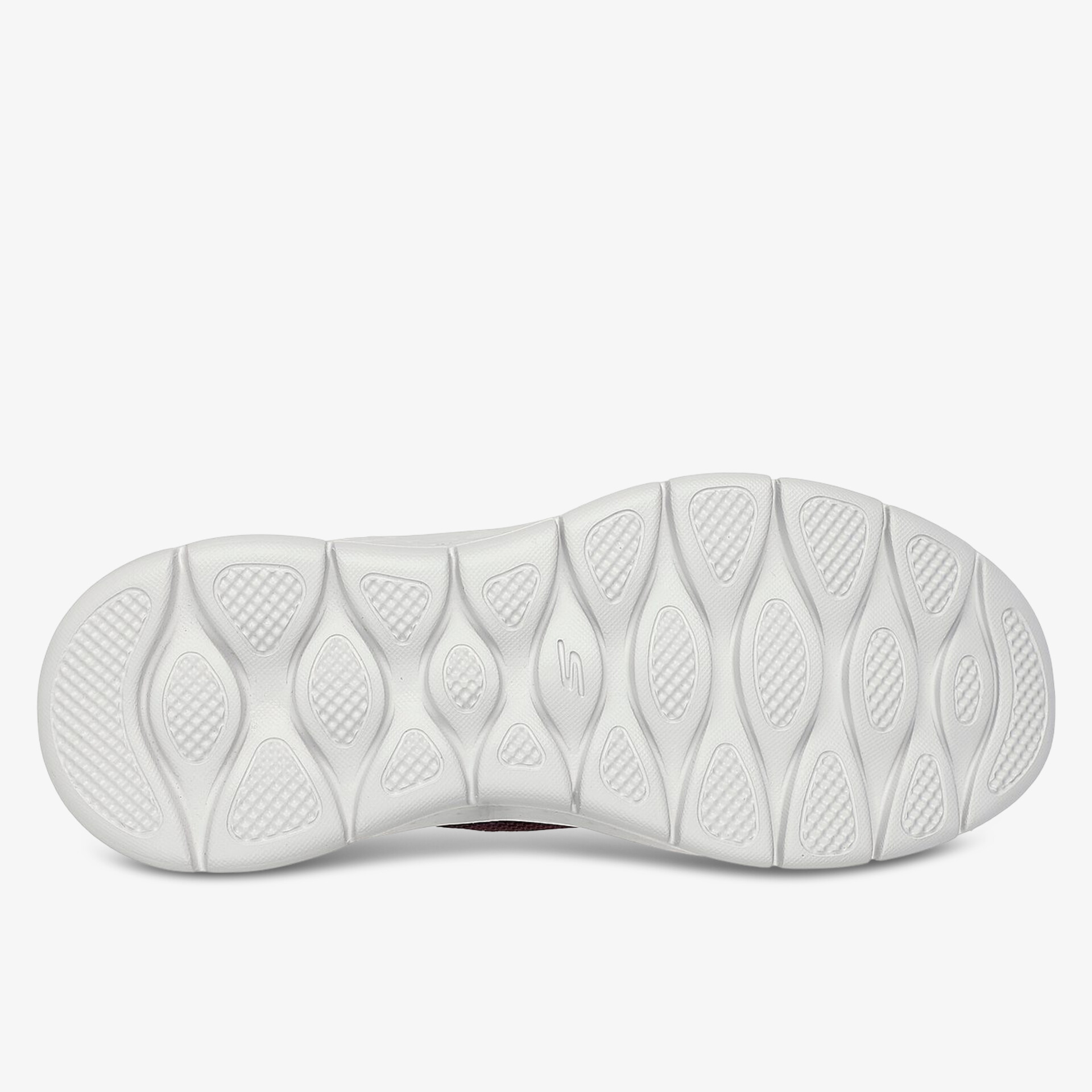 Weiße rutschfeste Gummisohle mit flexiblem Profil für optimalen Halt und Komfort beim Gehen