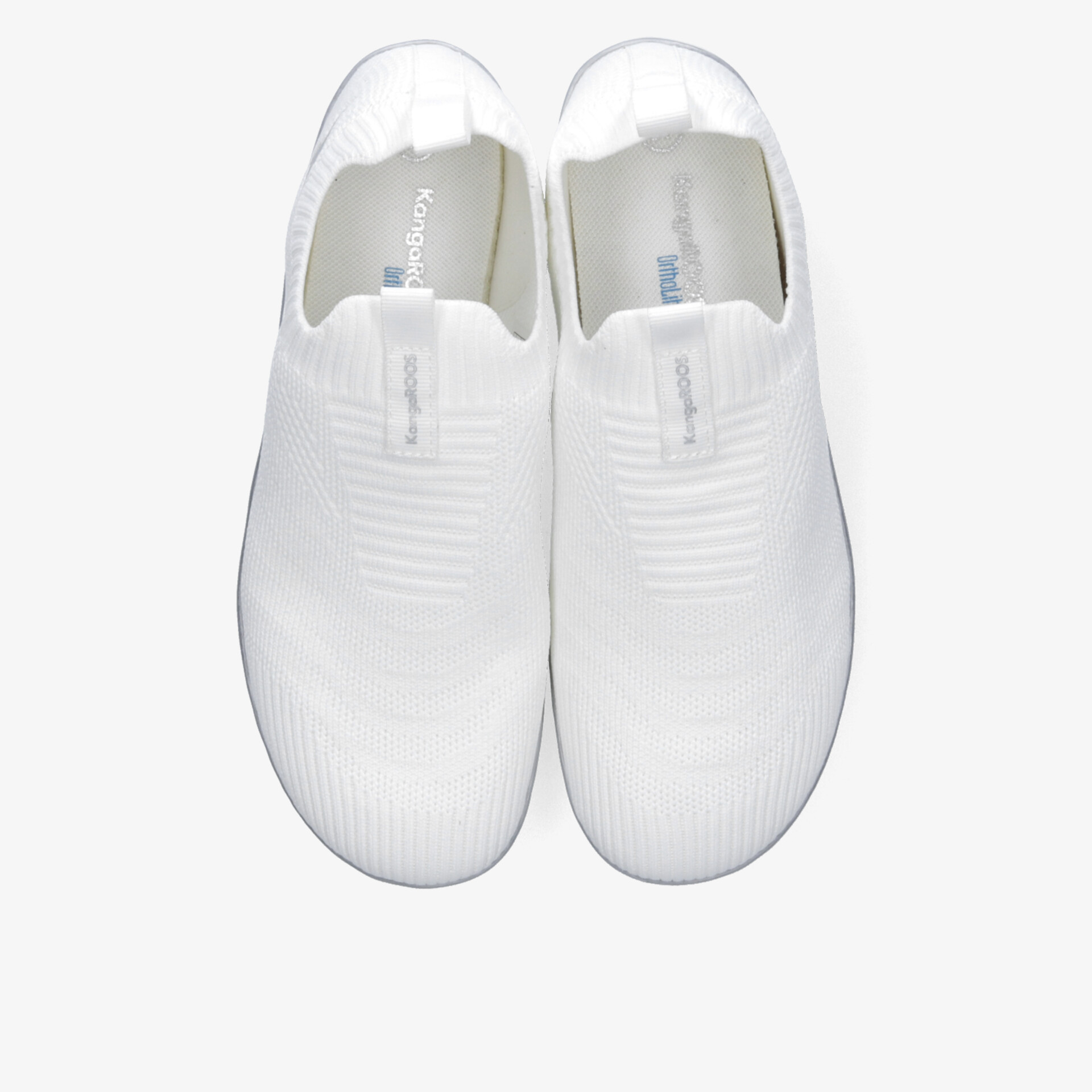 Leichte weiße Schuhe mit rutschfester Sohle und elastischem Obermaterial für maximalen Komfort