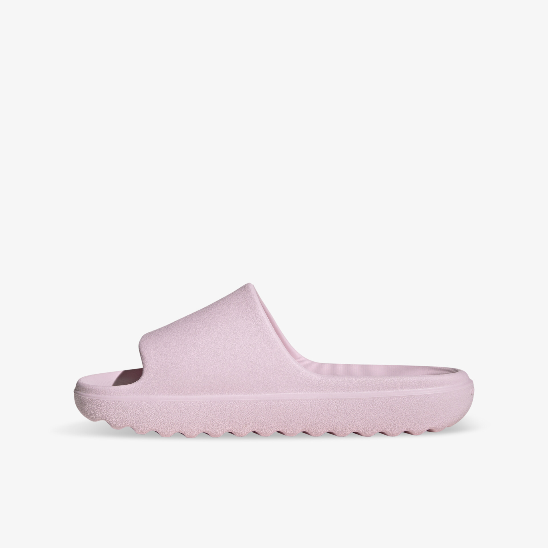 Seitenansicht eines komfortablen, leichten, weichen und rutschfesten Hausschuhs in modernem schlichten Design