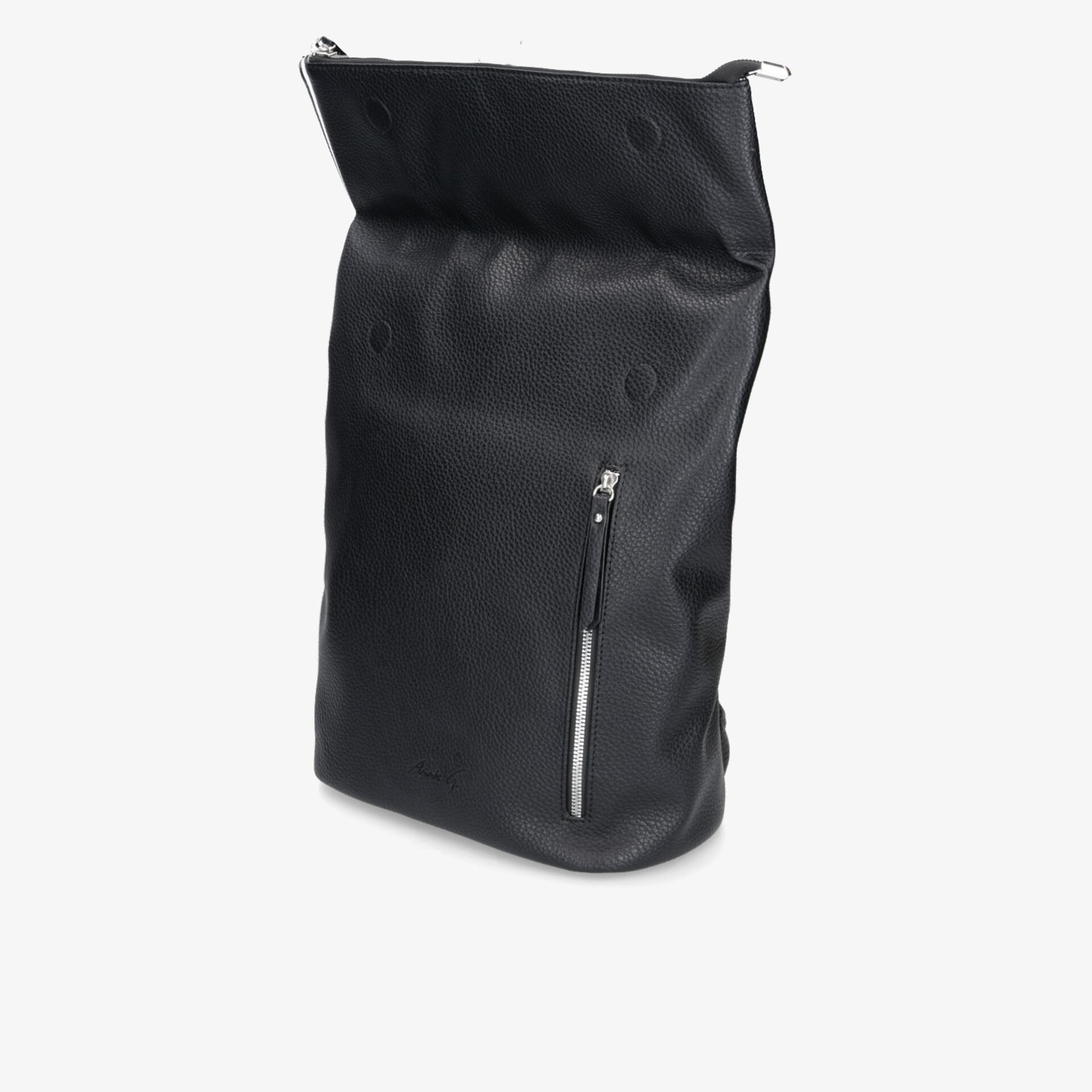 Moderner schwarzer Rucksack mit robustem Material und praktischem Reißverschluss für vielseitigen Einsatz