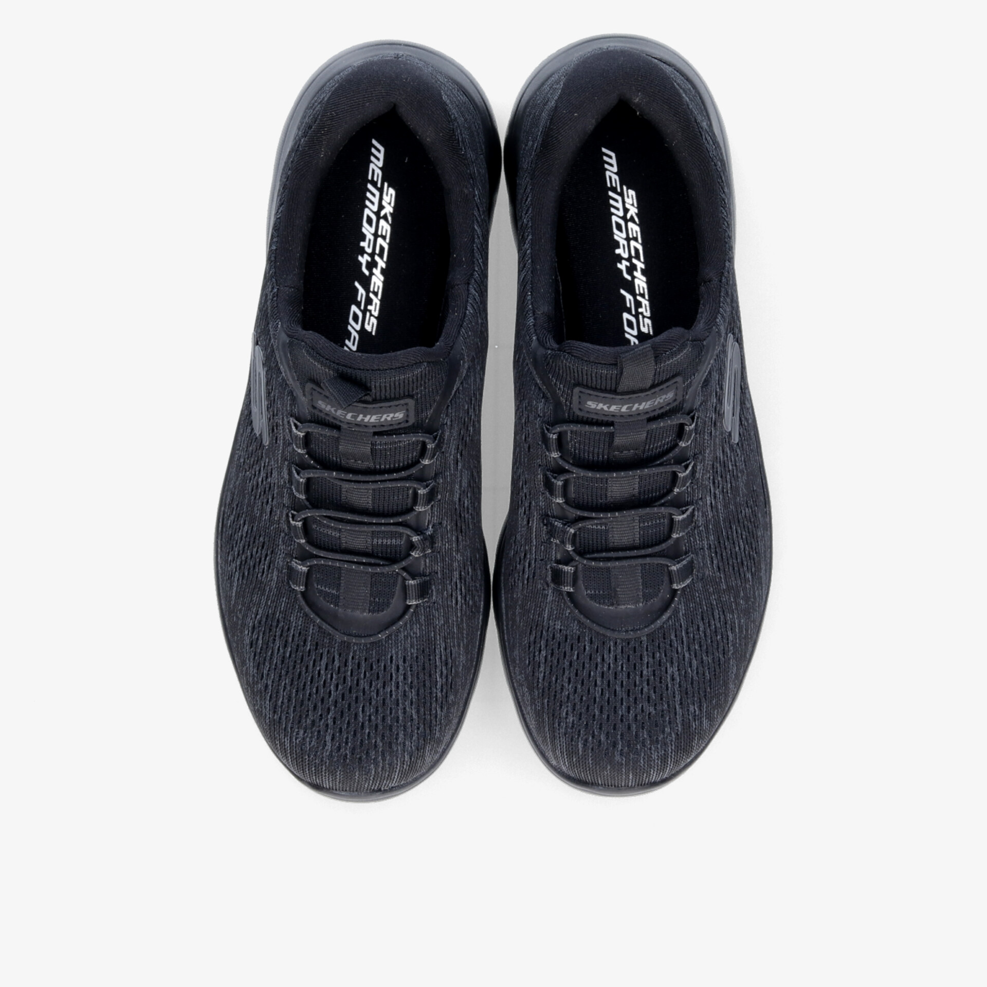 Leichte, atmungsaktive Schuhe in Schwarz mit schnürsenkellosem Design für sportlichen Komfort.