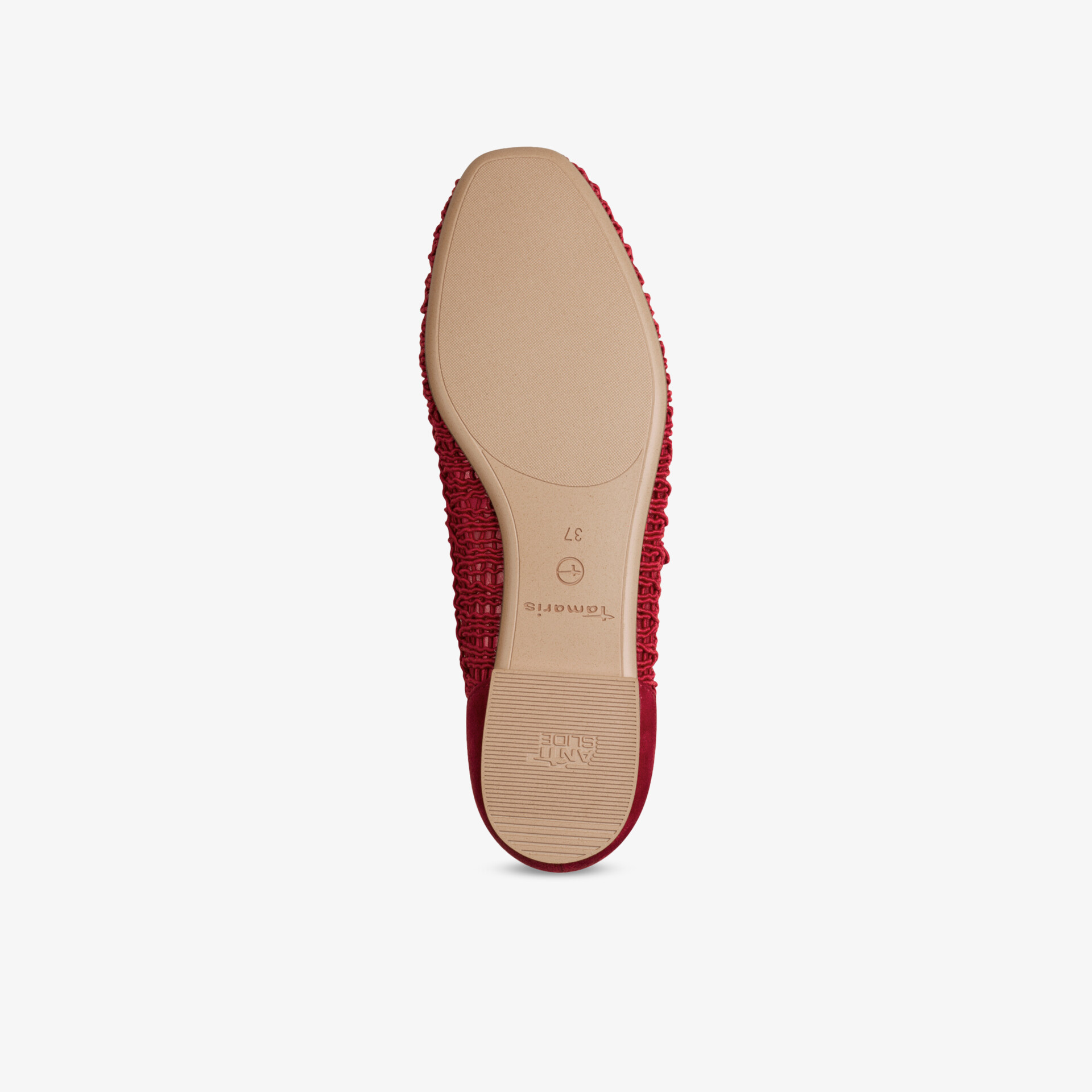 Rote Schuhe mit glatter, elegant designter Sohle für komfortablen Halt und hochwertige Verarbeitung