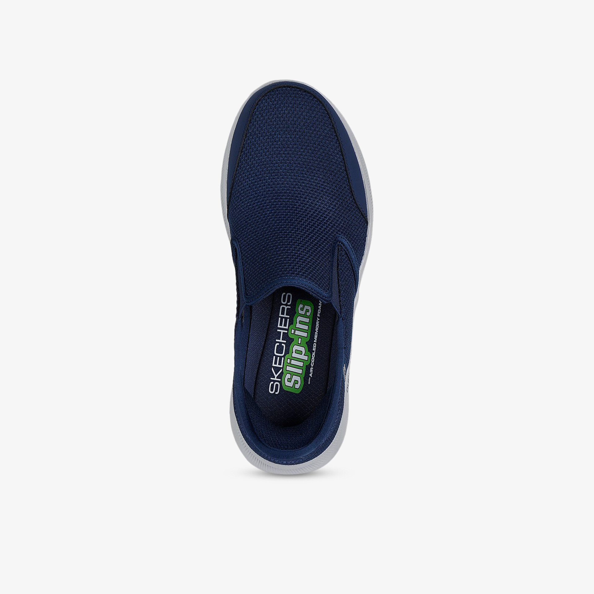 Leichter, navy blauer Slip-On Schuh mit atmungsaktivem Material und gepolsterter Innensohle für hohen Tragekomfort