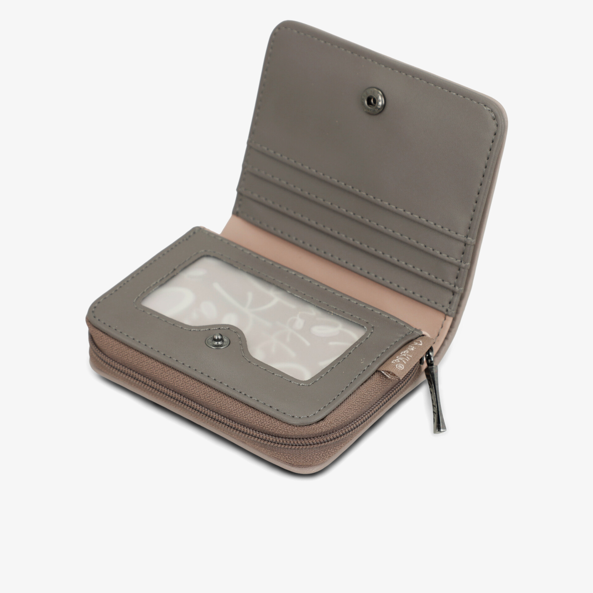 Elegantes Portemonnaie mit Kartenfächern und Reißverschlussfach in kompaktem Design