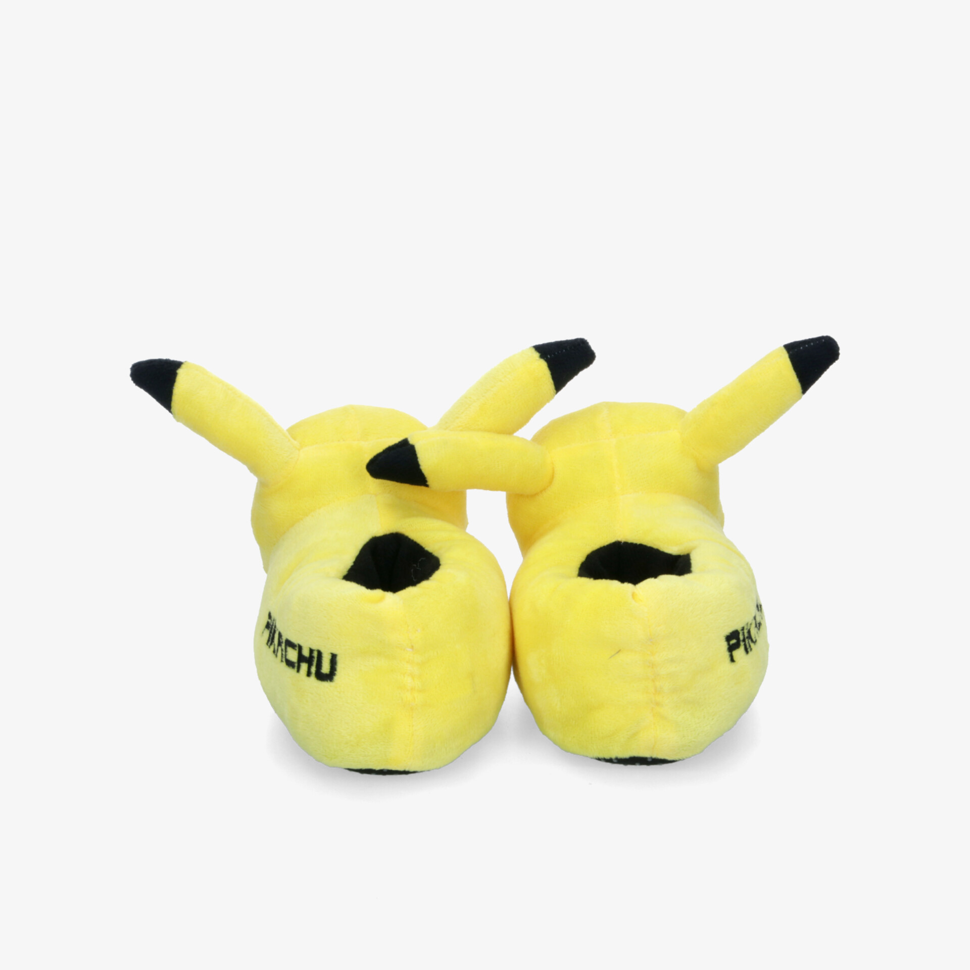 Paar gelbe Hausschuhe mit Pikachu-Design, weich und gemütlich für komfortable Wärme im Innenbereich