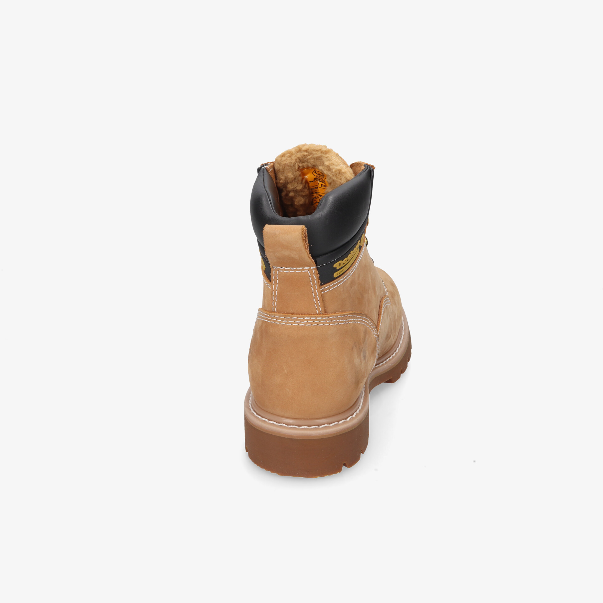 Robuster Schuh mit hohem Schaft und gepolstertem Knöchelbereich, stabile rutschfeste Sohle und hochwertige Verarbeitung