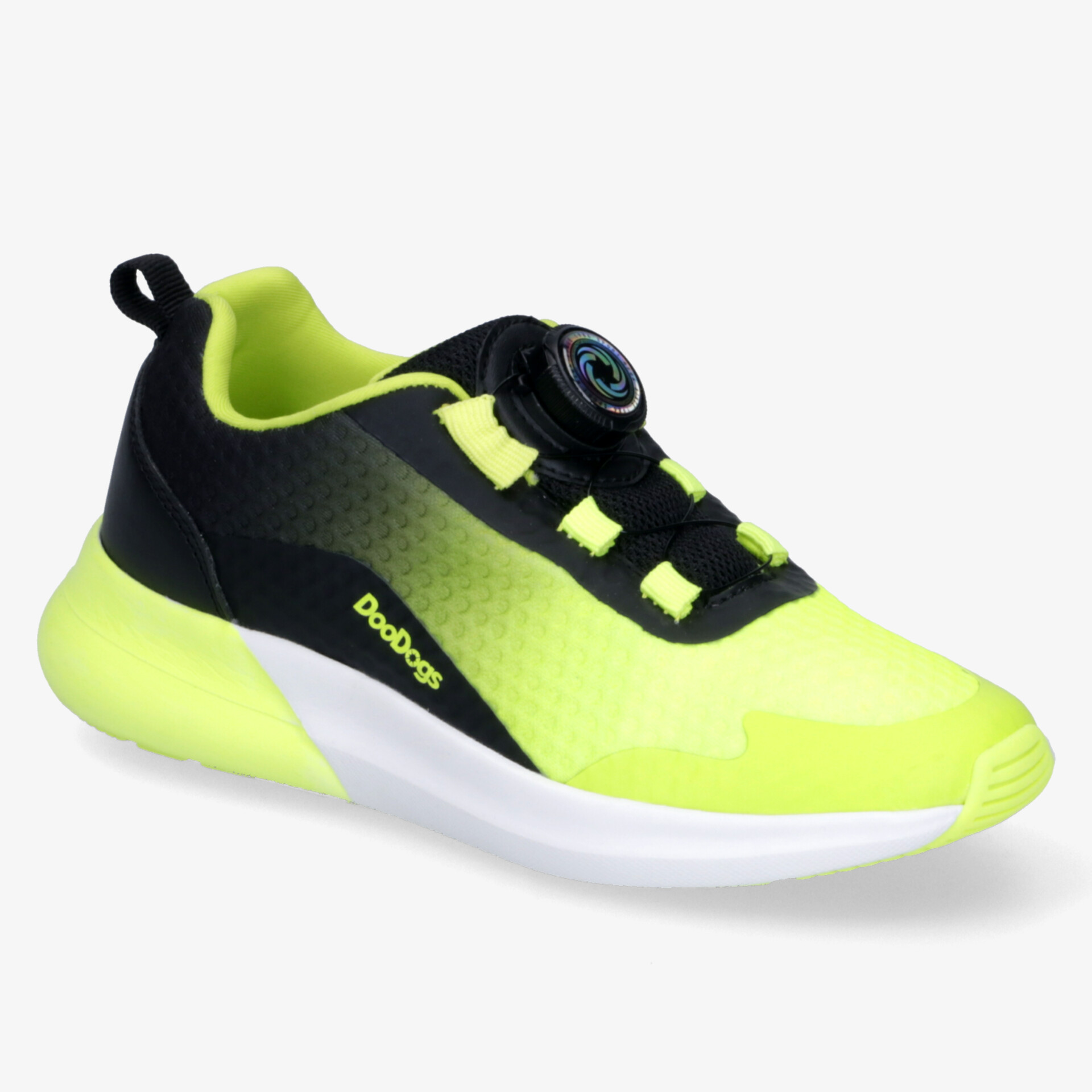 Sportlicher Sneaker in leuchtendem Gelb mit innovativem Schnürsystem und rutschfester Sohle für ultimativen Komfort.