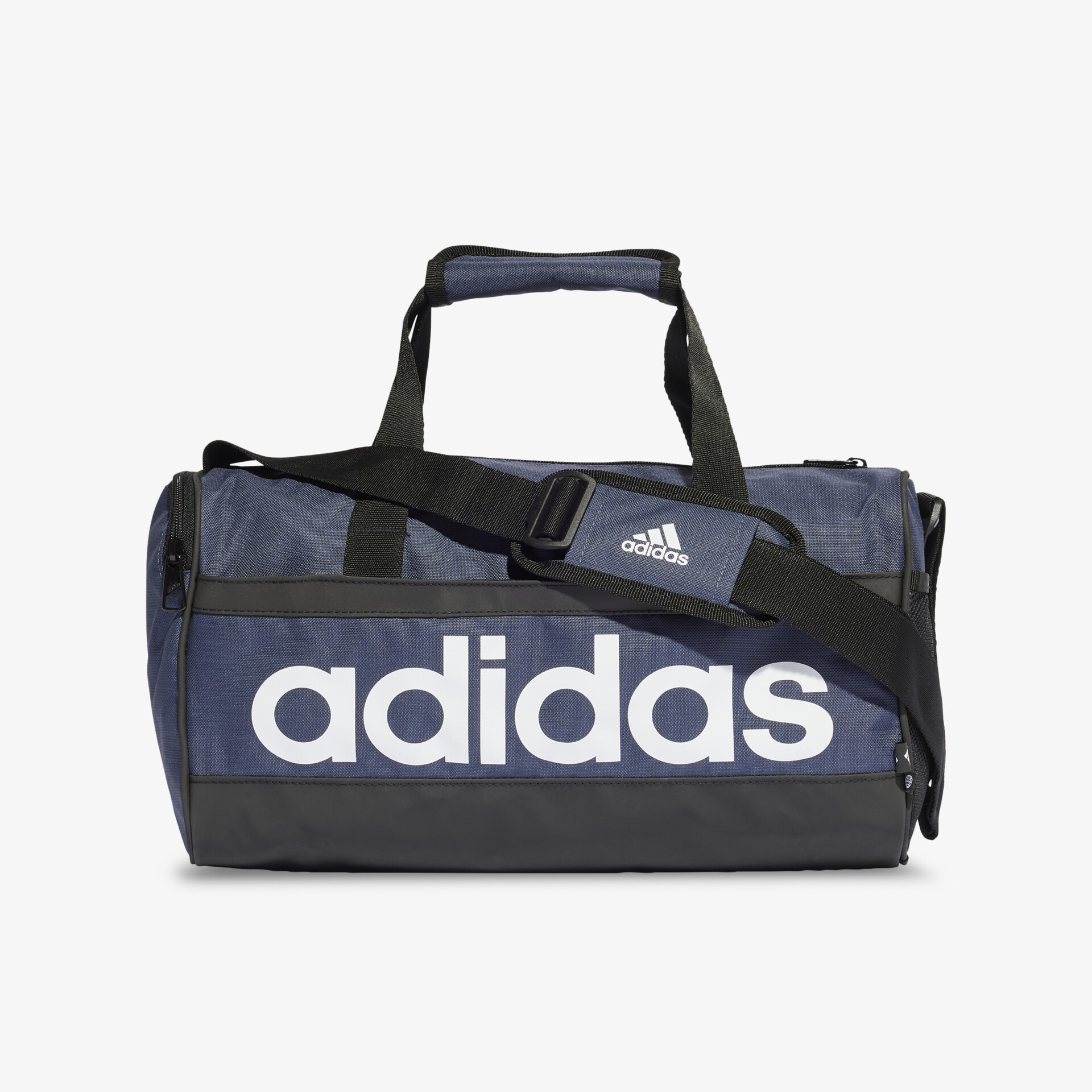Robuste adidas-Sporttasche in Blau mit geräumigem Hauptfach und verstellbarem Schultergurt. Ideal für Sport und Reisen.
