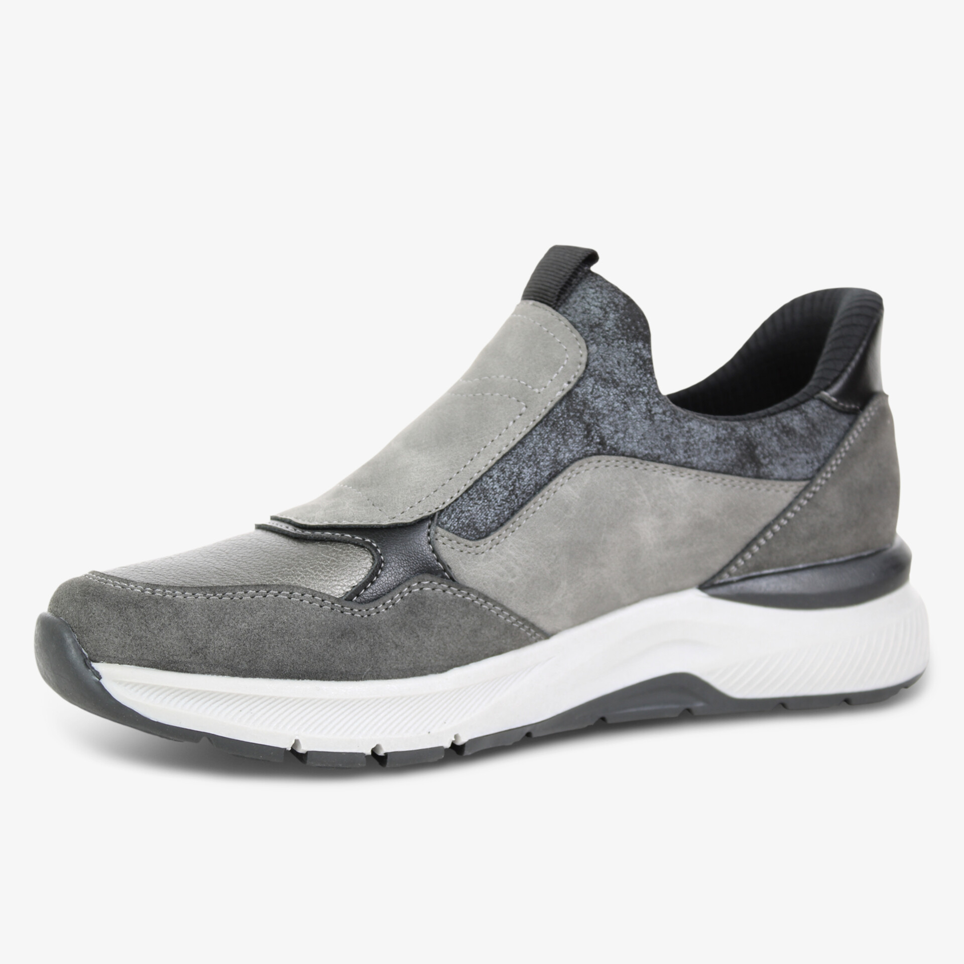 Moderner grauer Sneaker mit komfortabler Passform und rutschfester Sohle für optimalen Halt