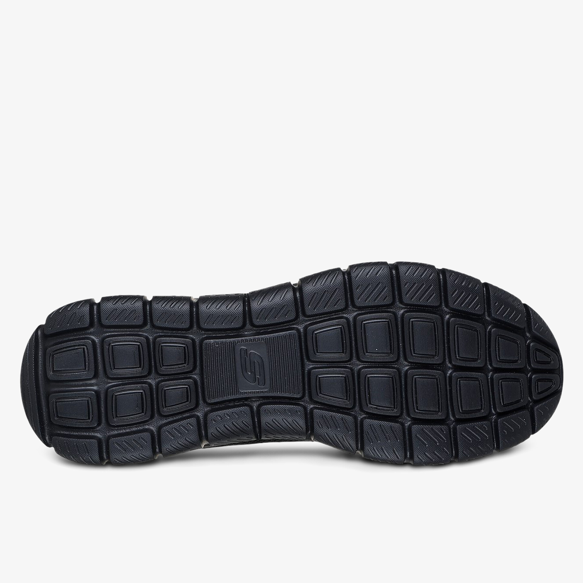 Schwarze flexible Schuhsohle mit rutschfestem Profil und gepolstertem Laufkomfort