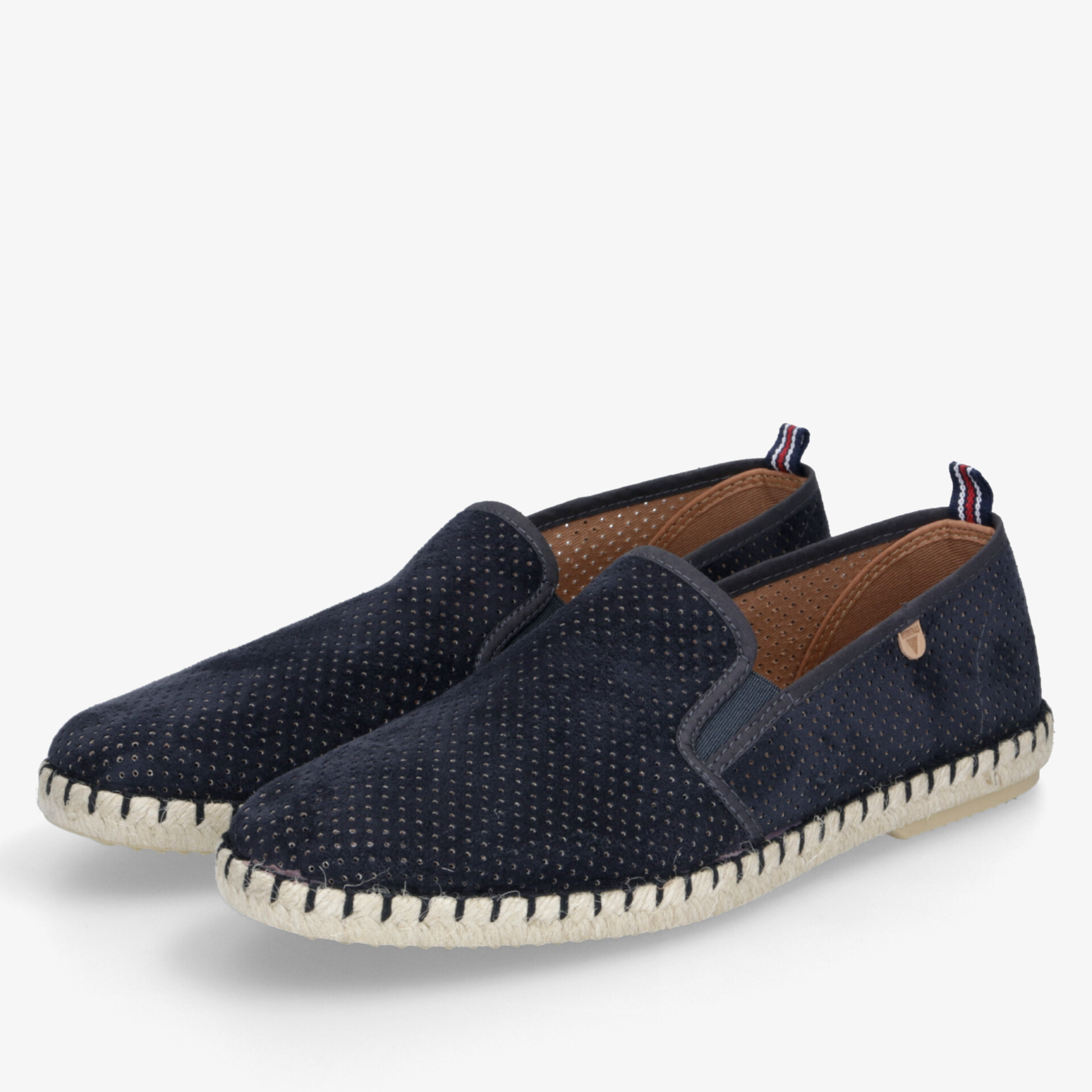 Dunkelblaue Slipper mit weichem, atmungsaktivem Material und flexibler, rutschfester Sohle für hohen Tragekomfort