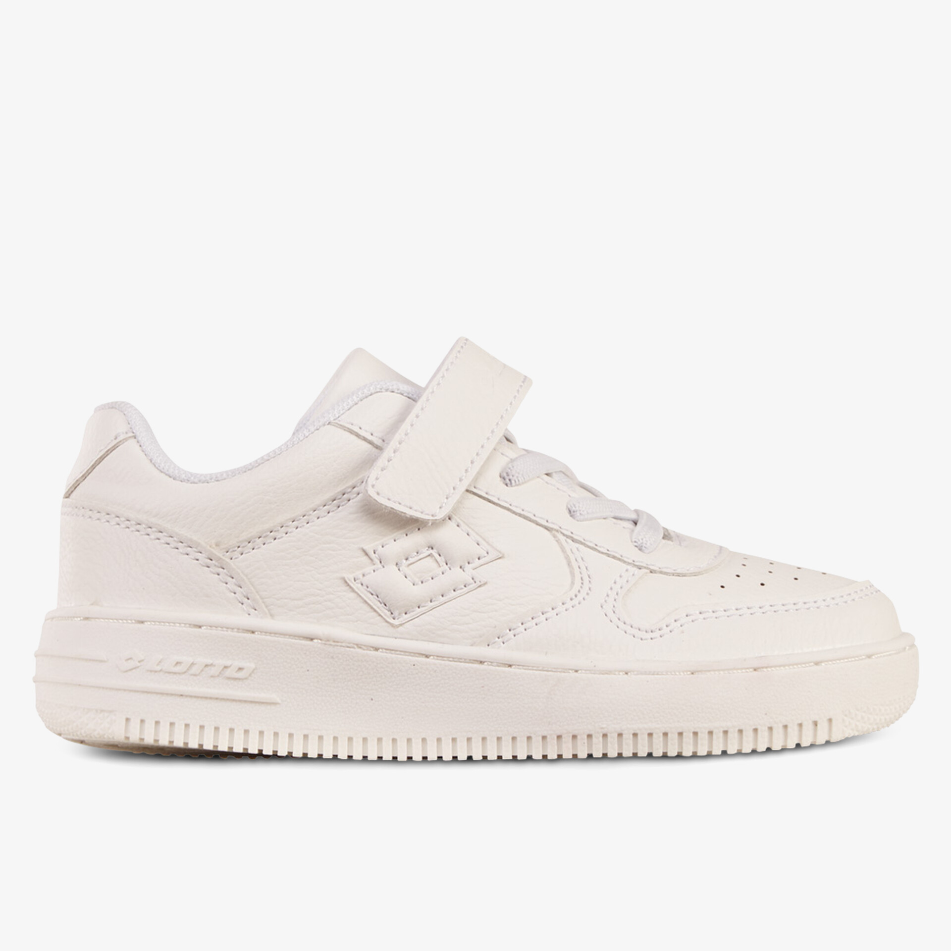 Moderner Sneaker in seitlicher Ansicht mit komfortablem Klettverschluss und robuster Laufsohle