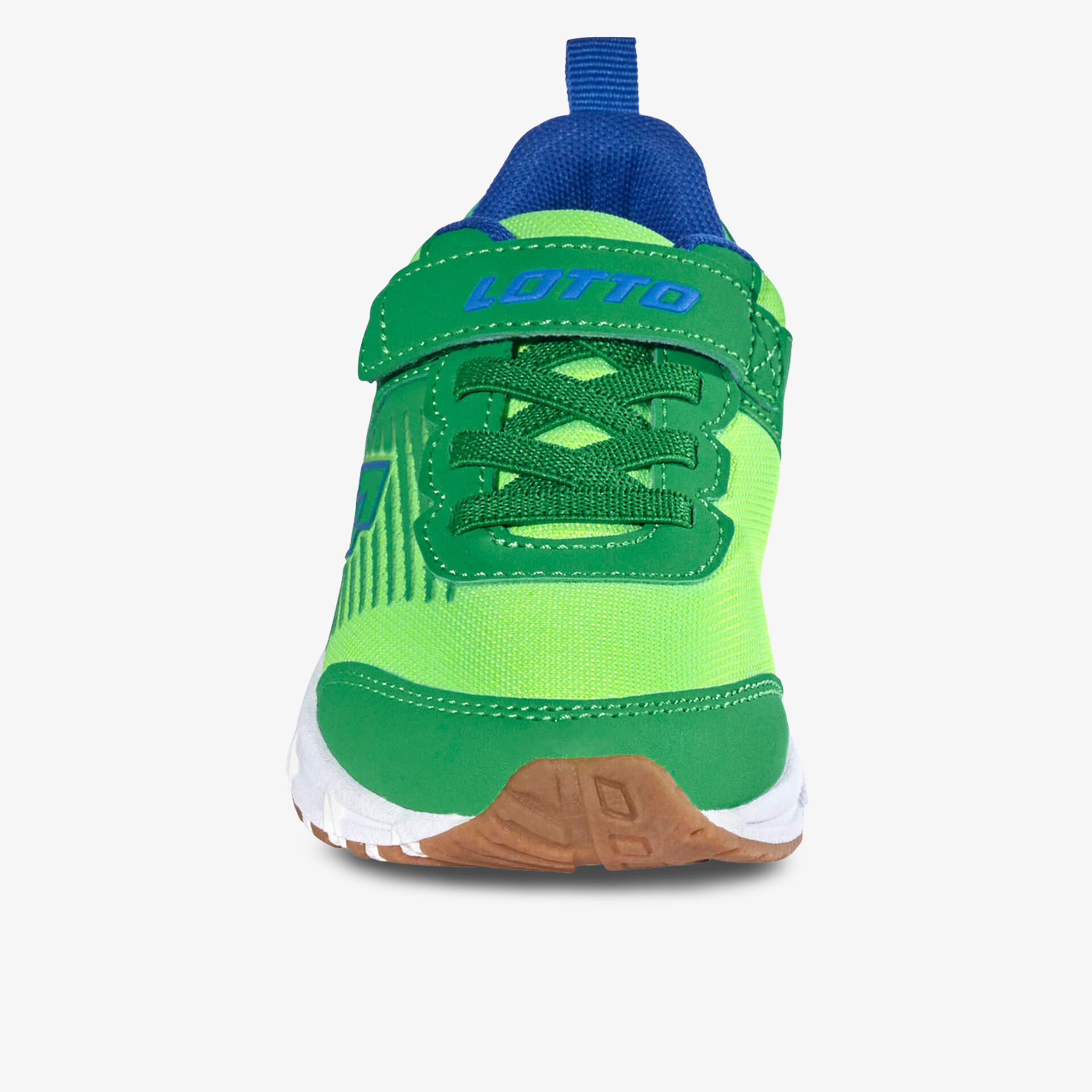 Leichter und strapazierfähiger Sportschuh in auffälligem Grün mit rutschfester Sohle und praktischen Verschlüssen.