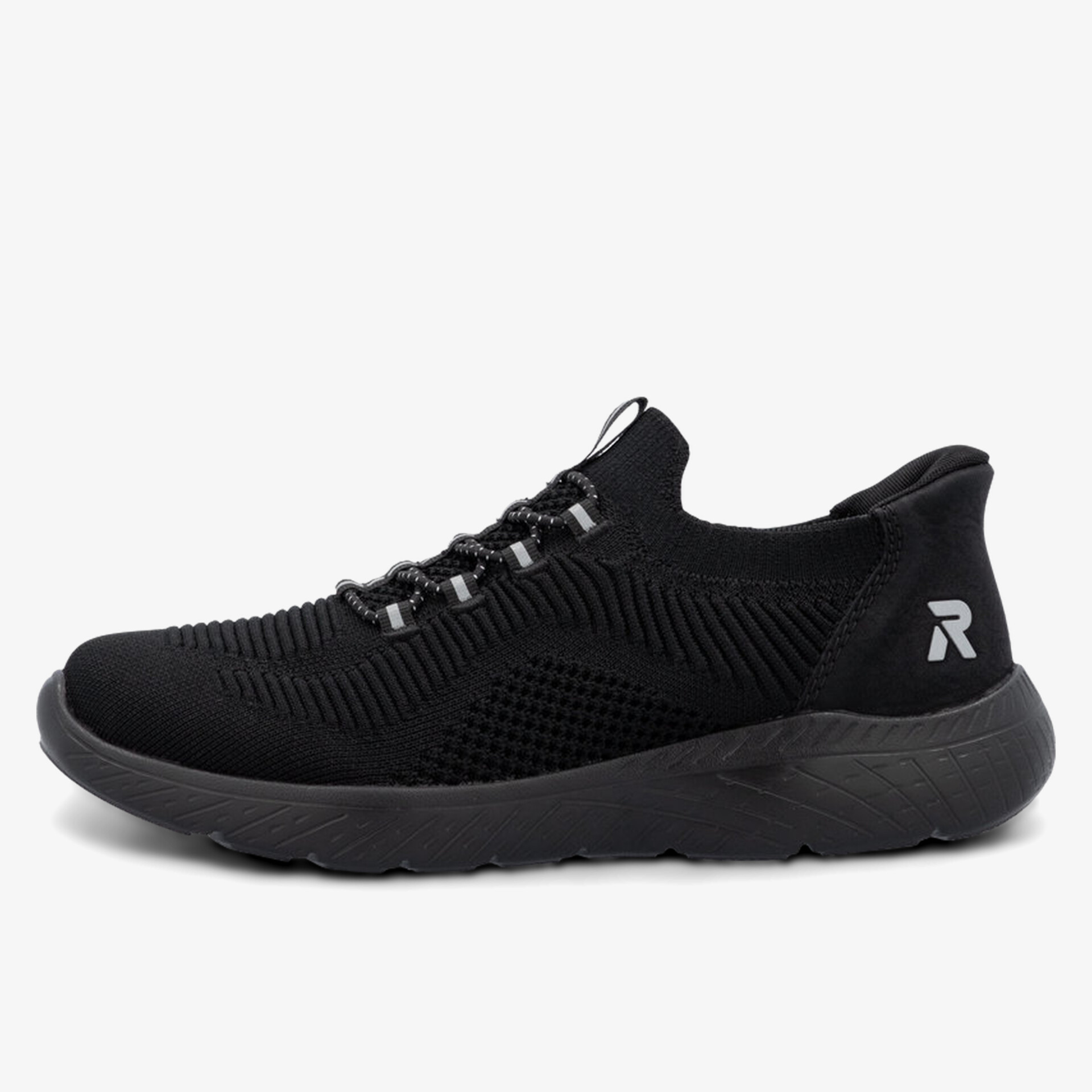 Moderner leichter Sneaker mit atmungsaktivem Material und flexibler Sohle in elegantem Schwarz