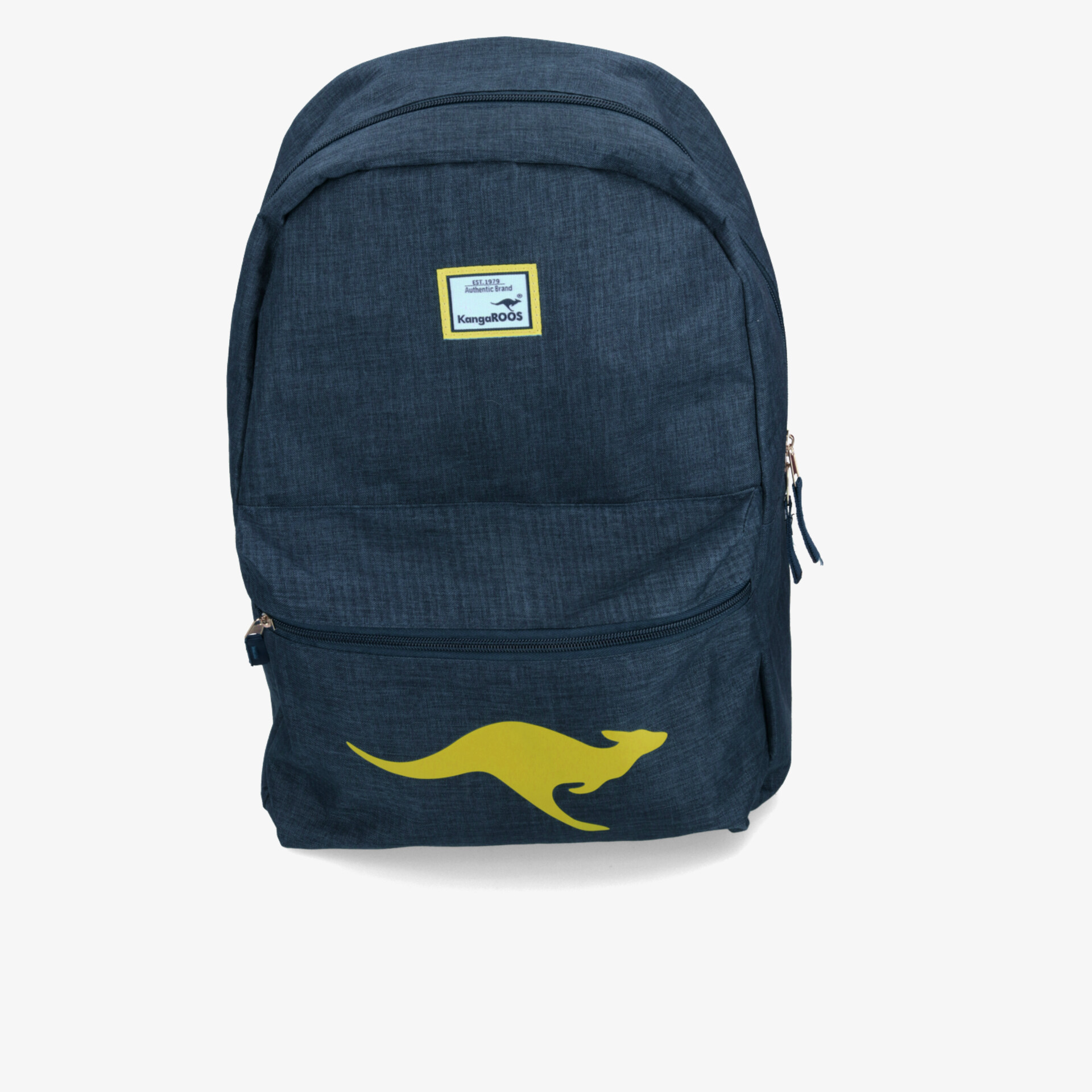 Robuster blauer Rucksack mit großem Fassungsvermögen und praktischem Design, ausgestattet mit Reißverschluss