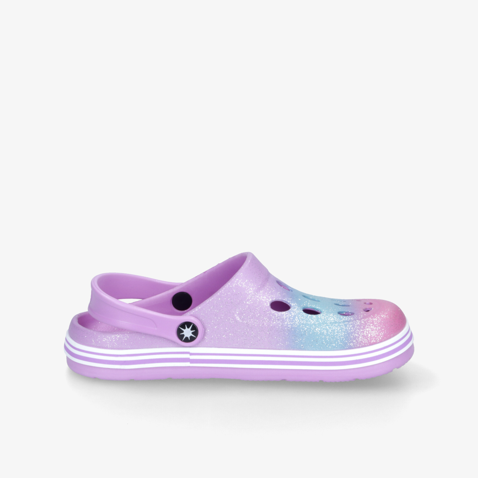 Leichte, atmungsaktive Clogs mit buntem Farbverlauf, rutschfester Sohle und bequemem Schaustoffmaterial