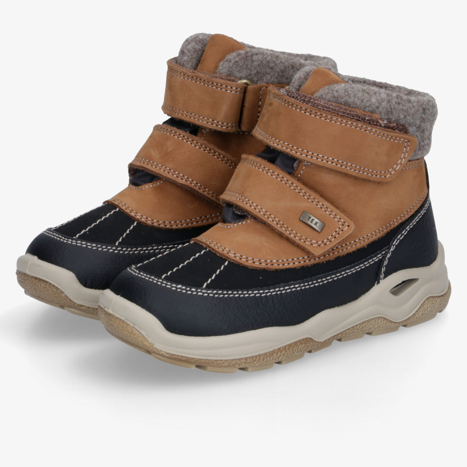 Wasserdichter Winterstiefel mit warmem Futter, rutschfester Sohle und praktischem Klettverschluss für optimalen Halt