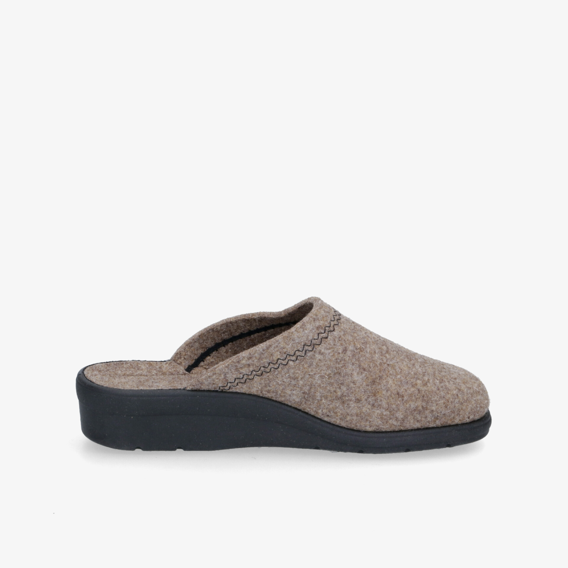 Bequemer Filzpantoffel mit ergonomischer Sohle und rutschfestem Design für optimalen Tragekomfort.