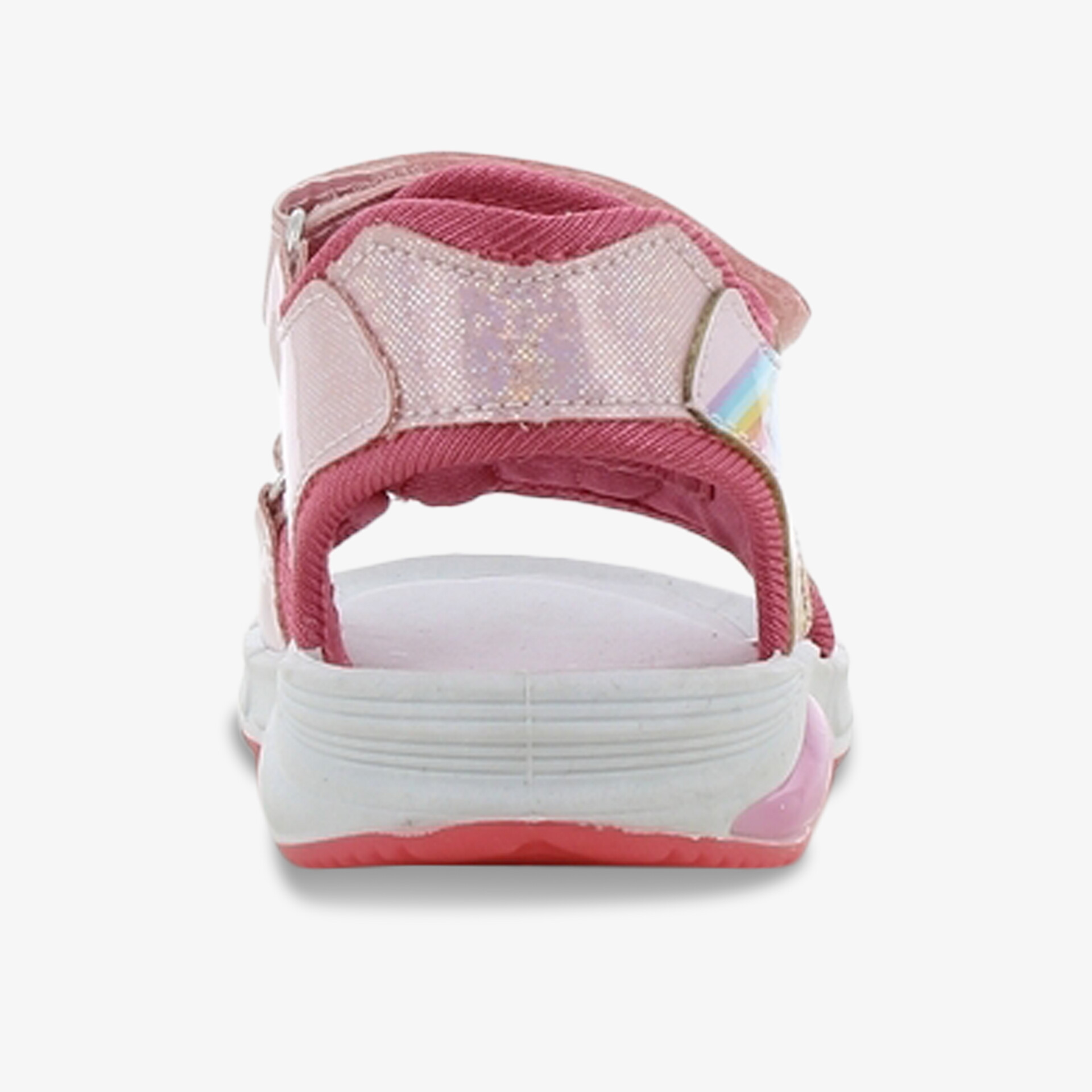 Sportliche rosa Sandale mit bequemer Sohle und verstellbarem Riemen, ideal für aktiven Alltag