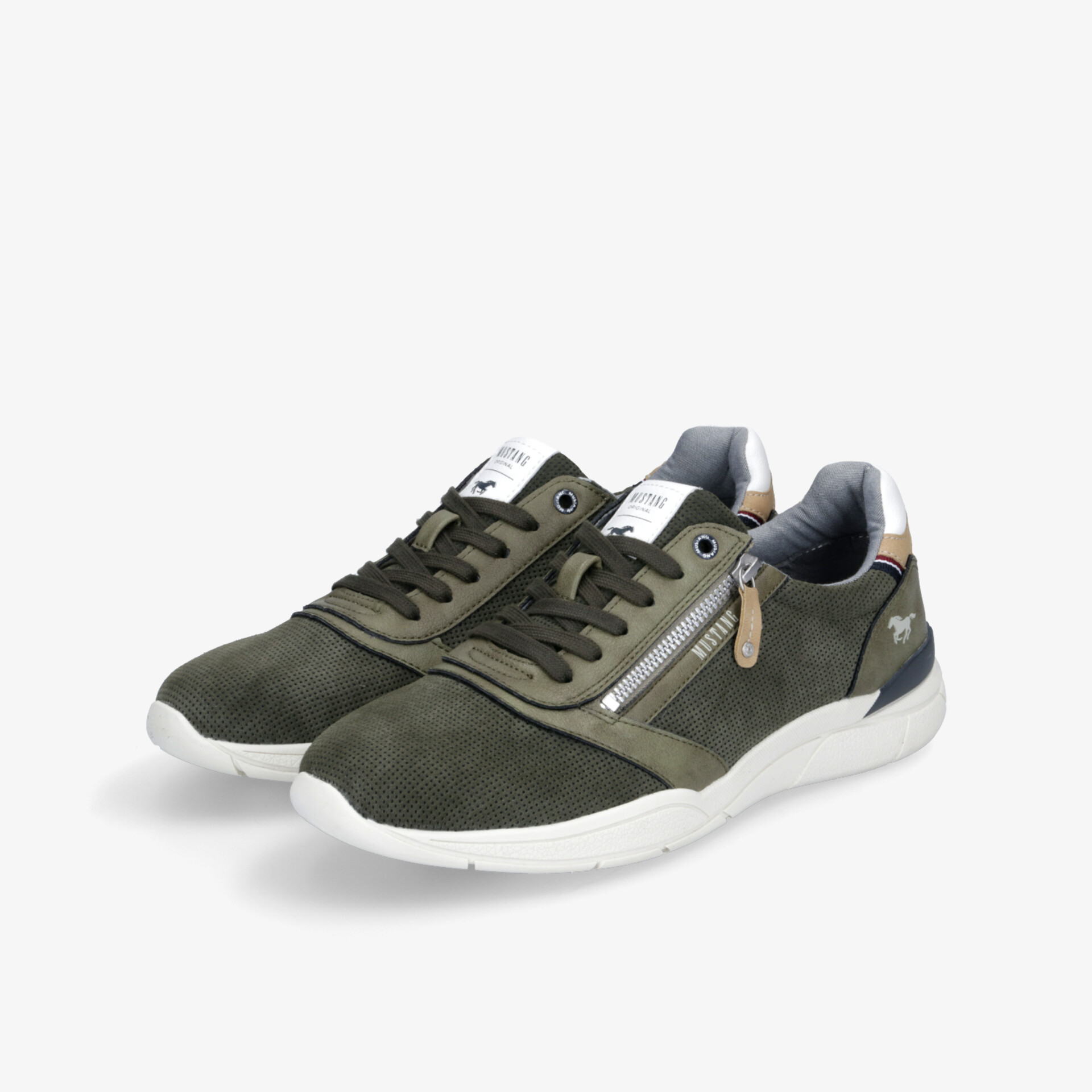 Sportlicher Schuh mit Reißverschluss und Schnürsenkeln, flexible und leichte Sohle für optimalen Tragekomfort