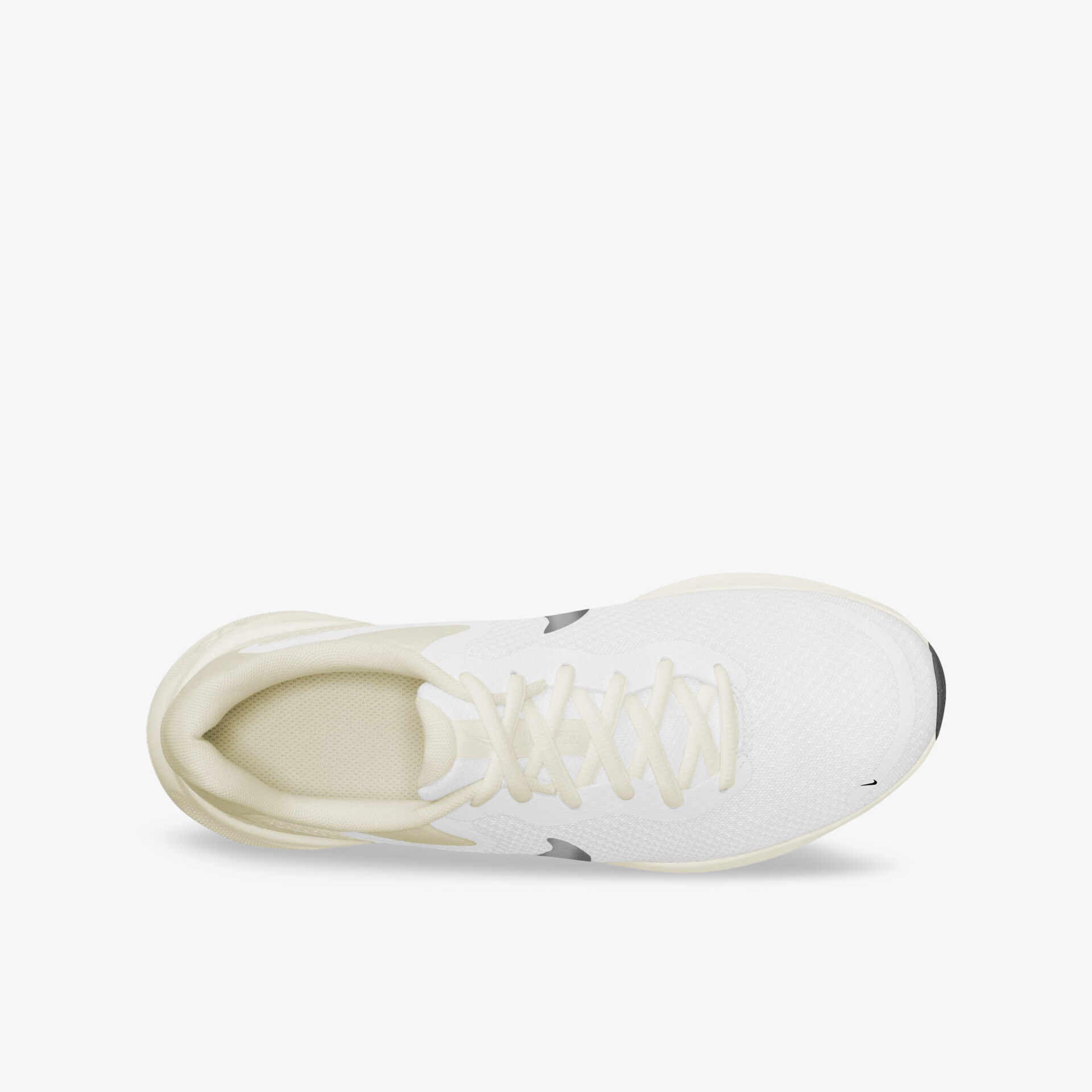 Moderner weißer Sneaker von oben mit schnürverschluss und komfortablem Design für vielseitige Nutzung.