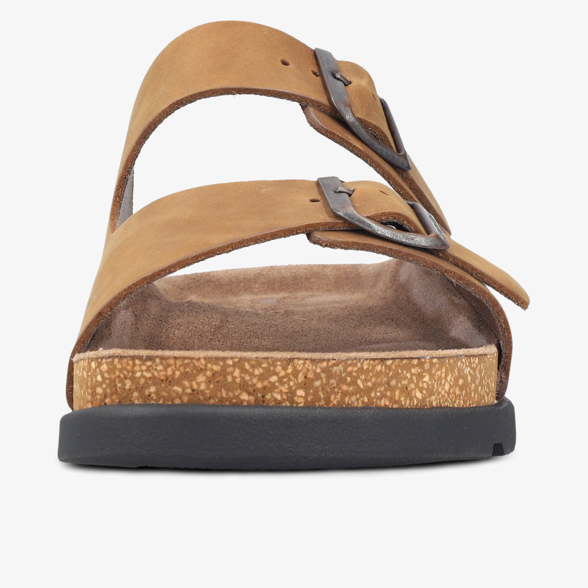 Bequeme Sandale mit verstellbaren Schnallen und gepolsterter Korksohle für angenehmes Tragegefühl