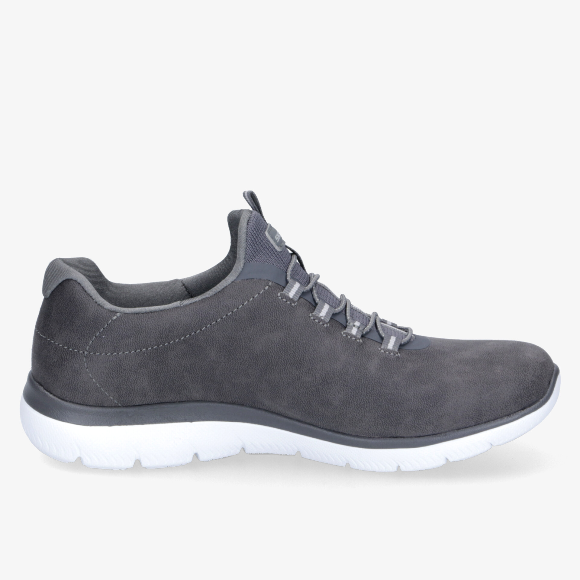 Moderner grauer Sneaker mit bequemer Passform und rutschfester Sohle für vielseitigen Einsatz.