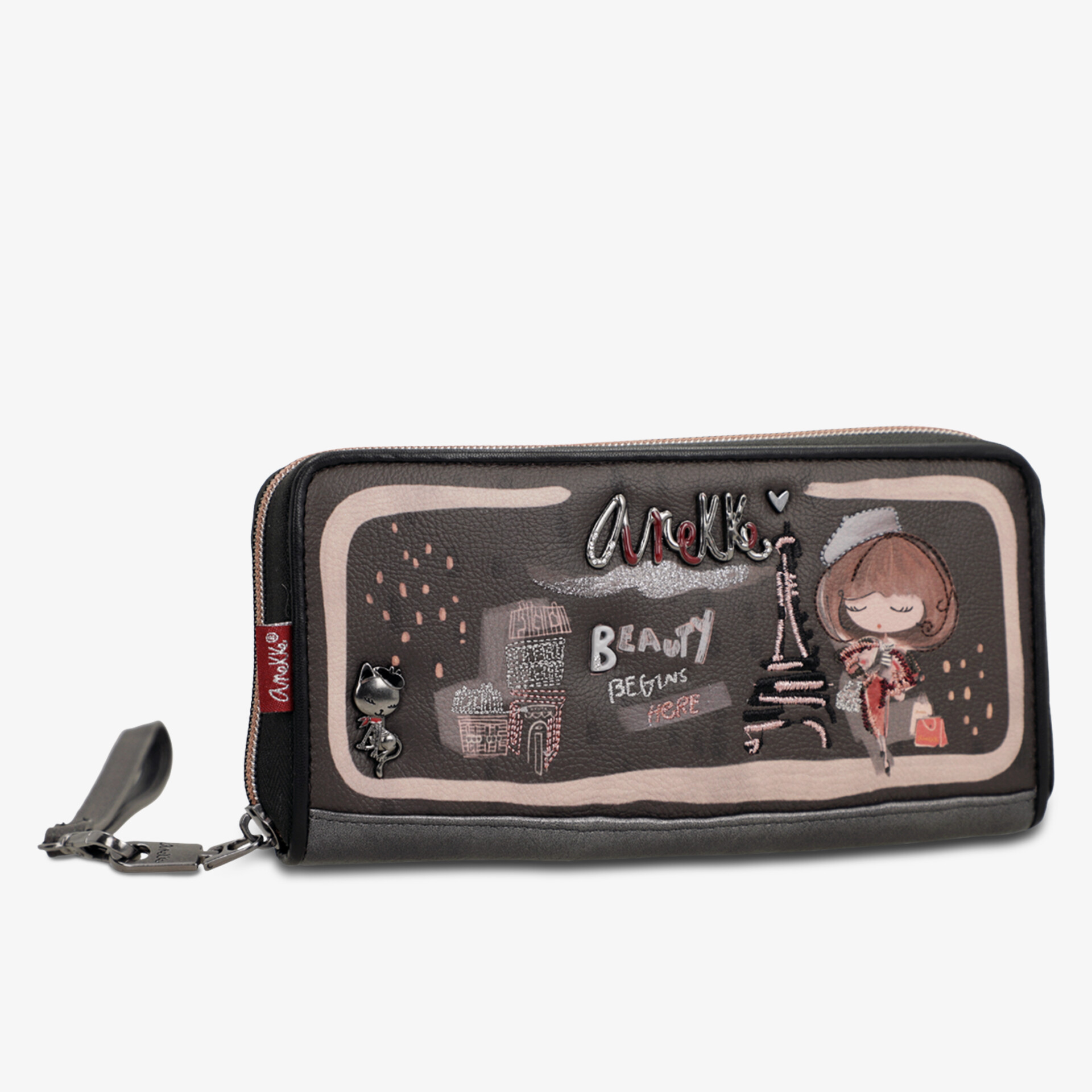 Komfortable Geldbörse mit Reißverschluss und kreativem Druck, ideal für stilbewusste Nutzer