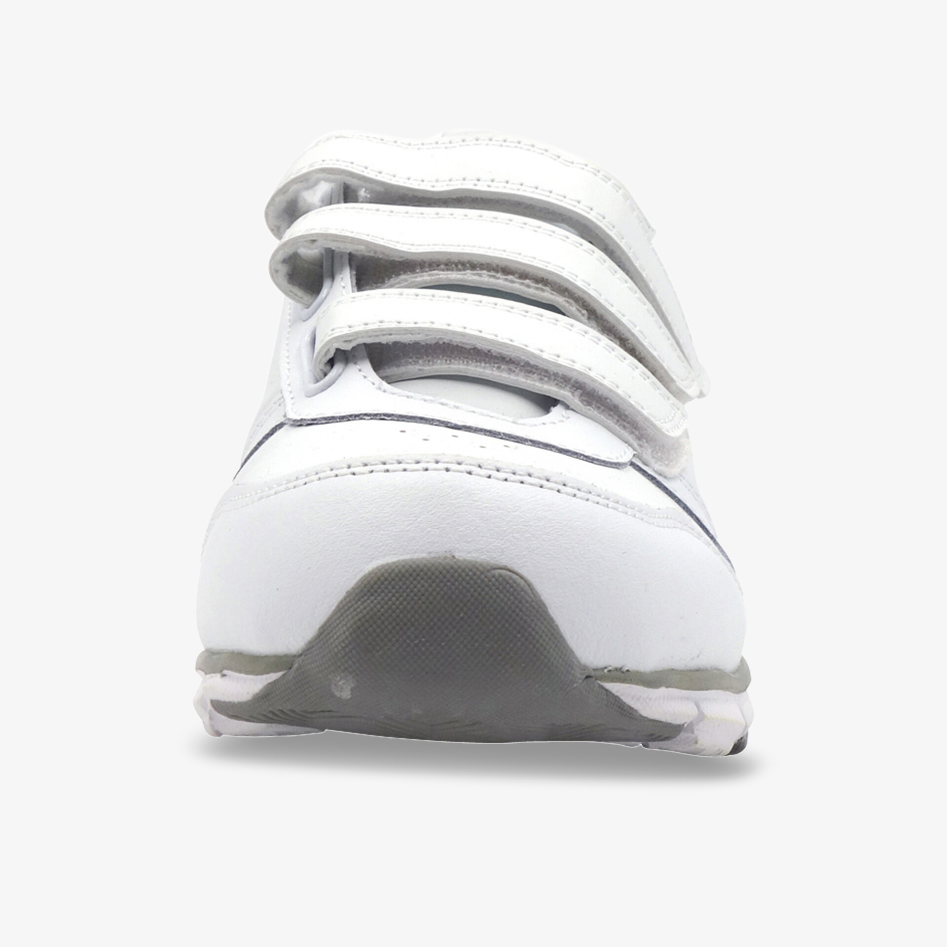 Moderner weißer Sportschuh mit Klettverschluss für maximalen Komfort und Stil