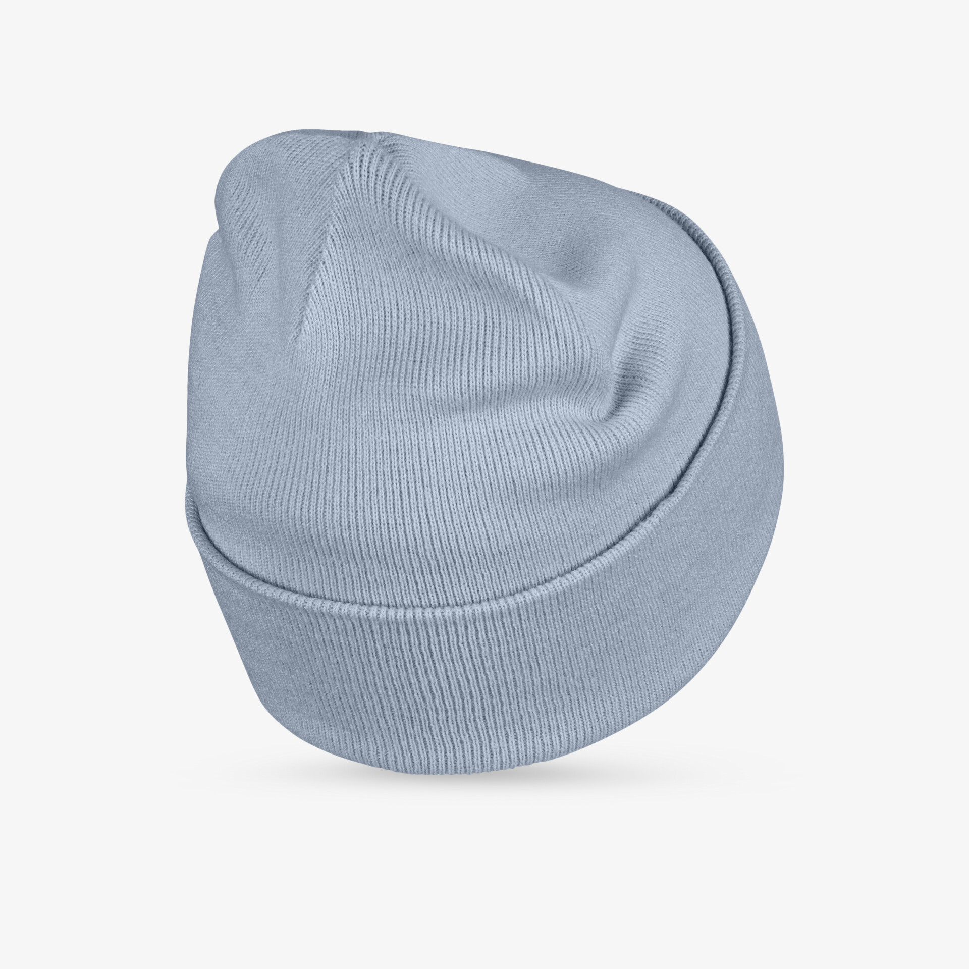 Grau Strickmütze aus weichem, elastischem Material für komfortablen, wärmenden Tragekomfort
