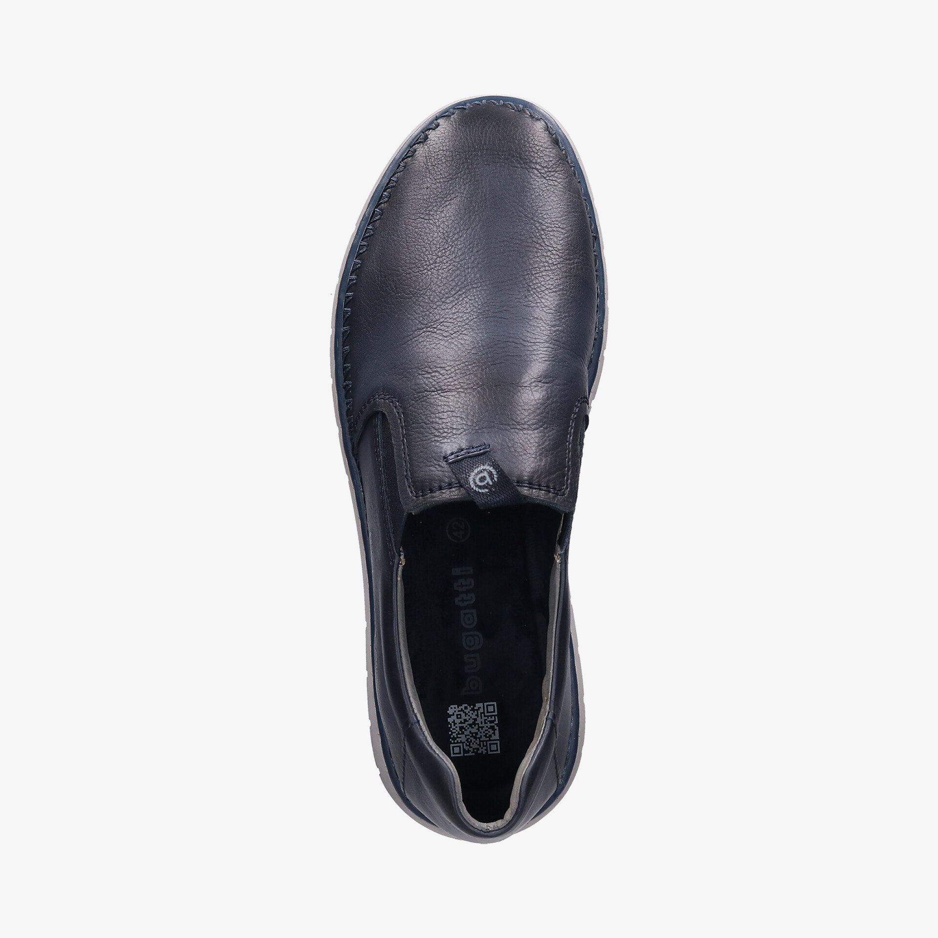 Eleganter schwarzer Slip-On-Schuh mit glattem Obermaterial und hohem Tragekomfort.