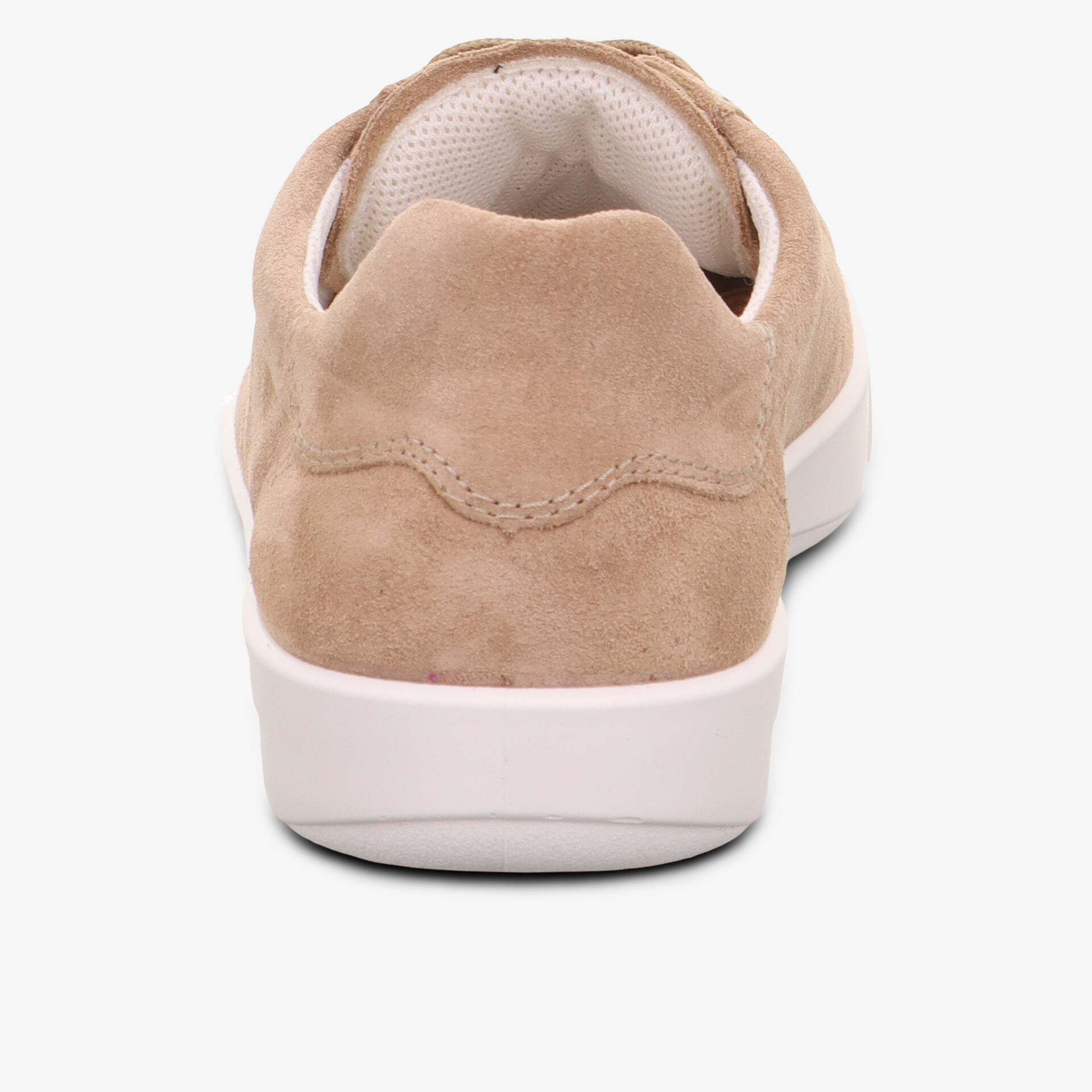 Bequemer Sneaker aus weichem Wildleder mit gepolstertem Schuhkragen und rutschfester Gummisohle, Rückansicht