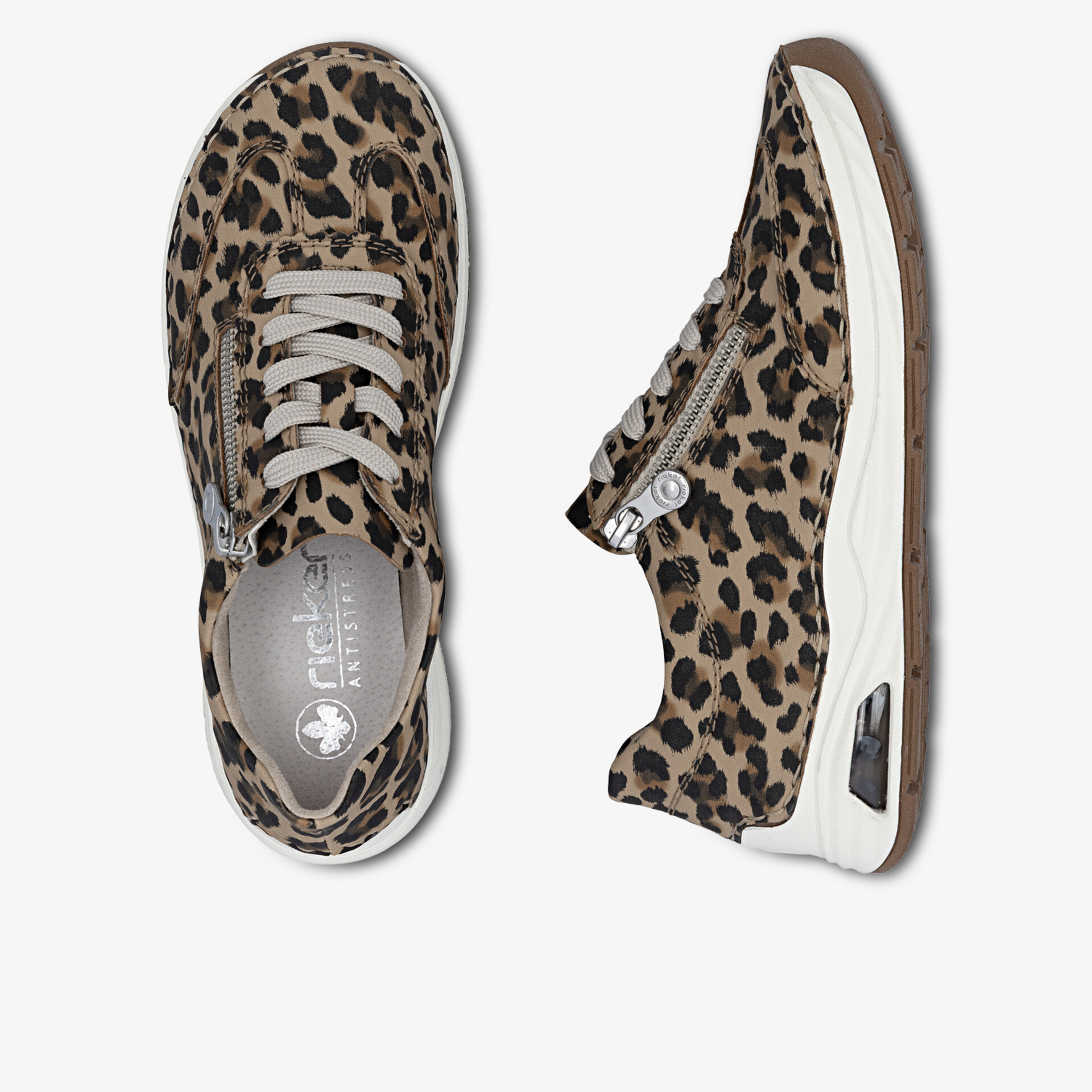 Sportlicher Sneaker mit Leopardenmuster und bequemer Passform, robuste Schnürung, modisches Design