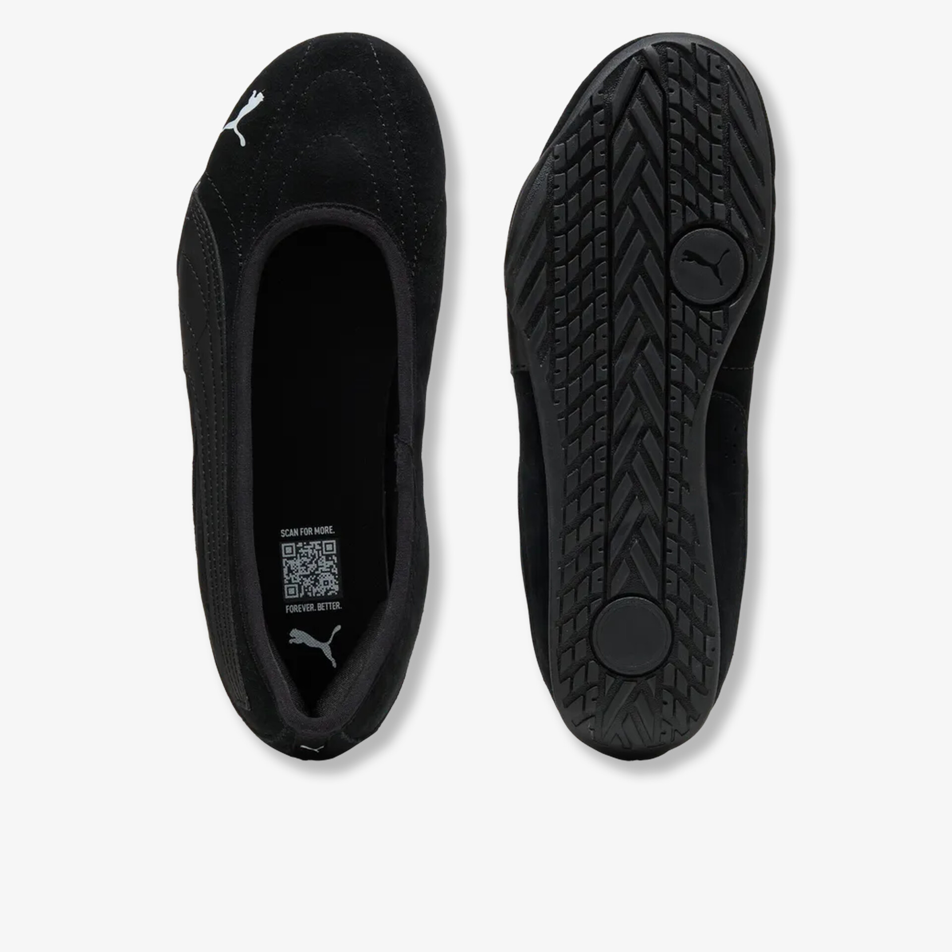 Schwarzer Puma Schuh mit weichem Obermaterial und rutschfester Sohle, ideale Passform für Komfort