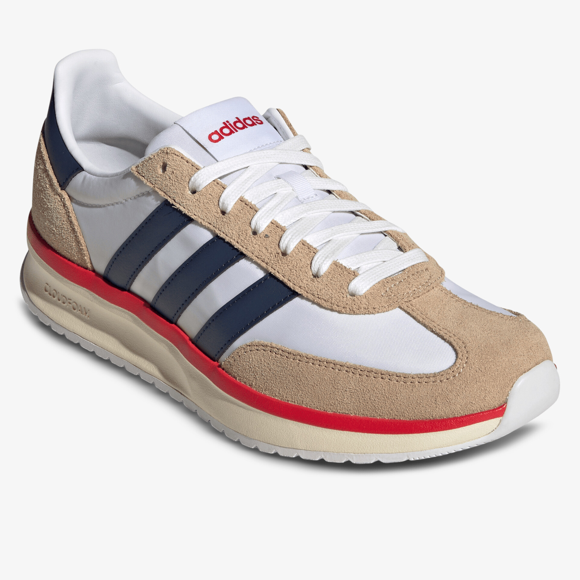 Schuh mit bequemem Design, sportlich und leicht, robuste Sohle und attraktives Farbmuster in Beige und Blau