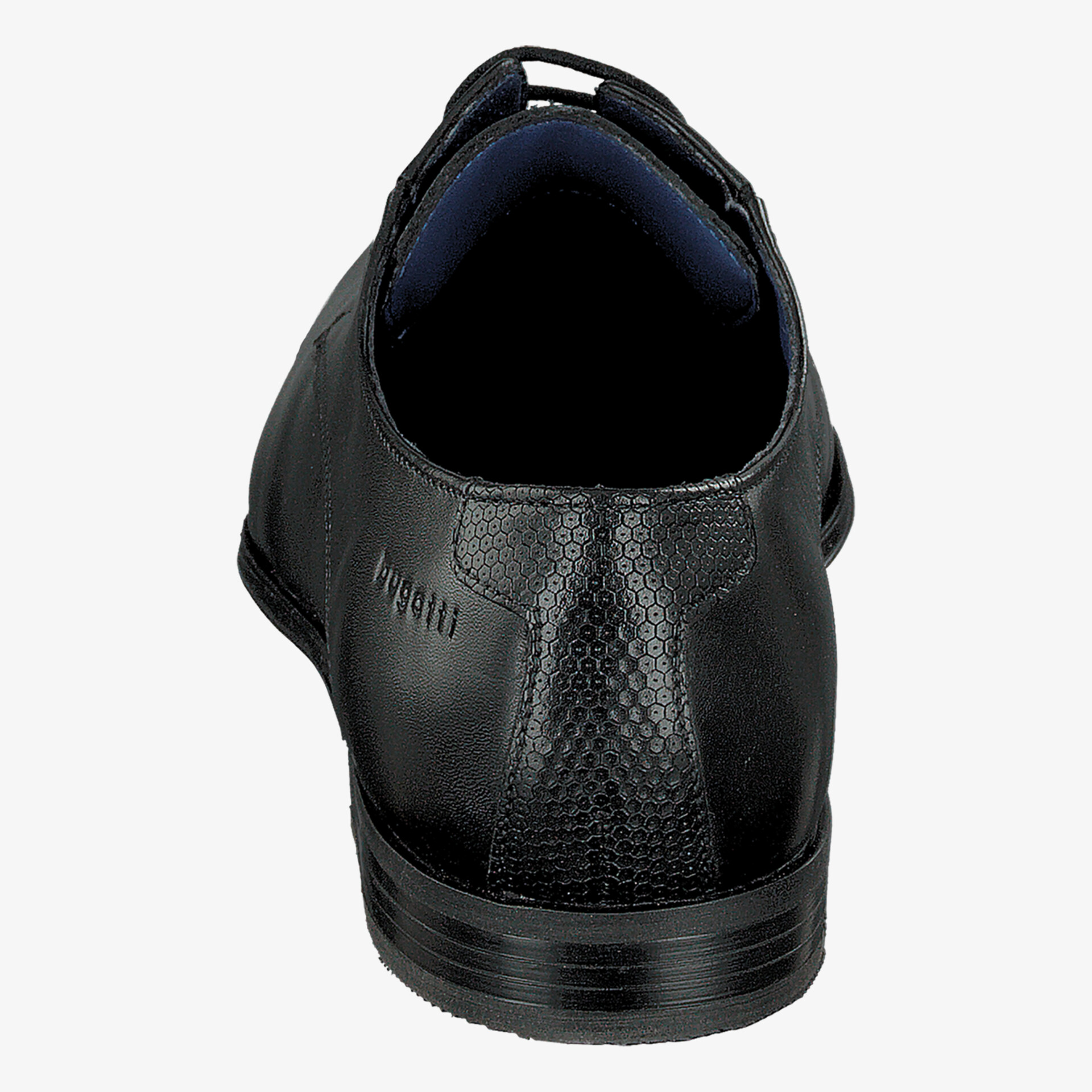 Eleganter schwarzer Lederschuh, rutschfeste Sohle, komfortables Design, robust und stilvoll