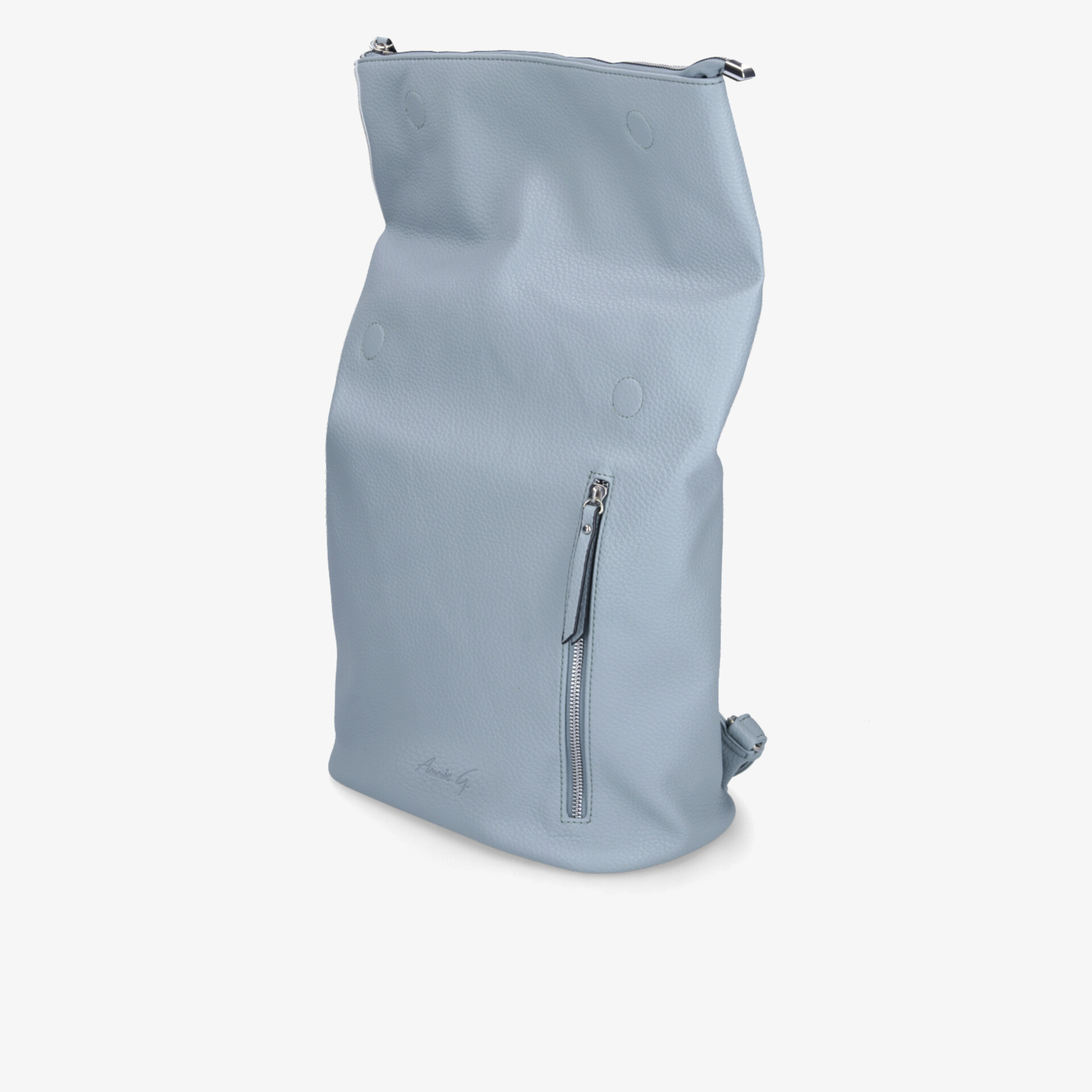 Moderner grauer Rucksack mit großem Stauraum und praktischem Reißverschluss für vielseitige Nutzung im Alltag