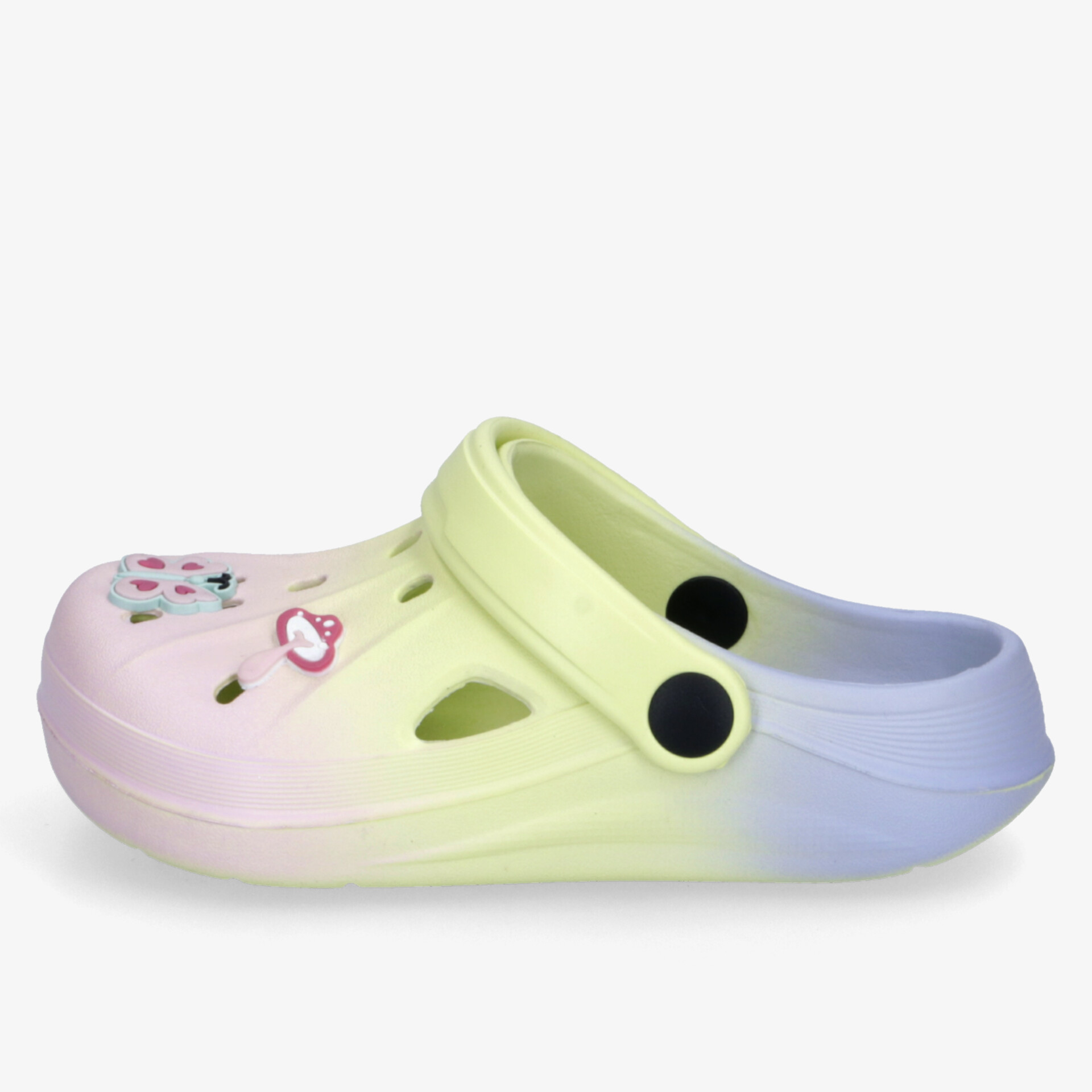 Leichter, atmungsaktiver Schlupfschuh mit praktischen Löchern und Riemen in bunten Farben für hohen Tragekomfort