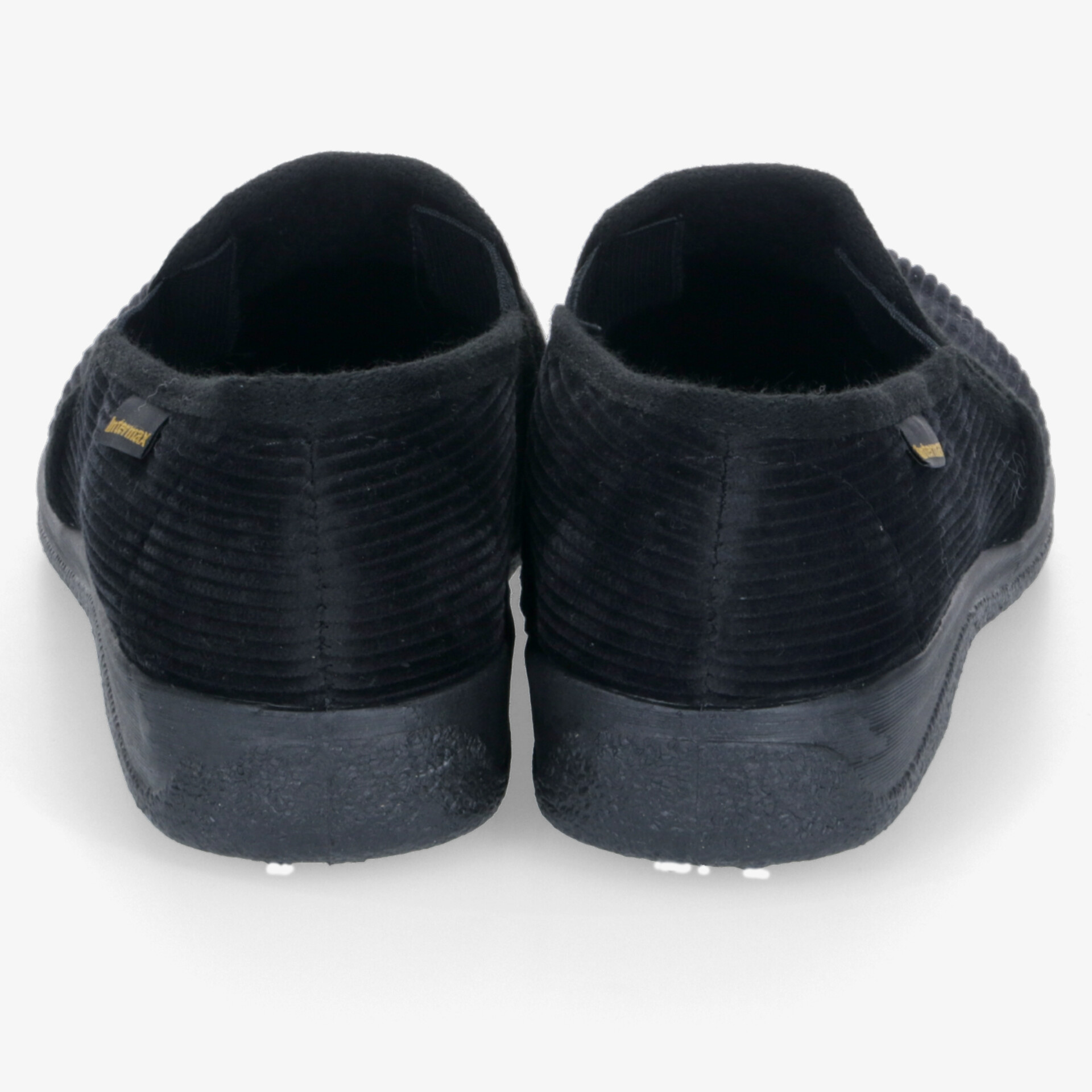 Robuste schwarze Schuhe mit rutschfester Sohle und bequemem Schnitt, ideal für sicheren Halt und Komfort