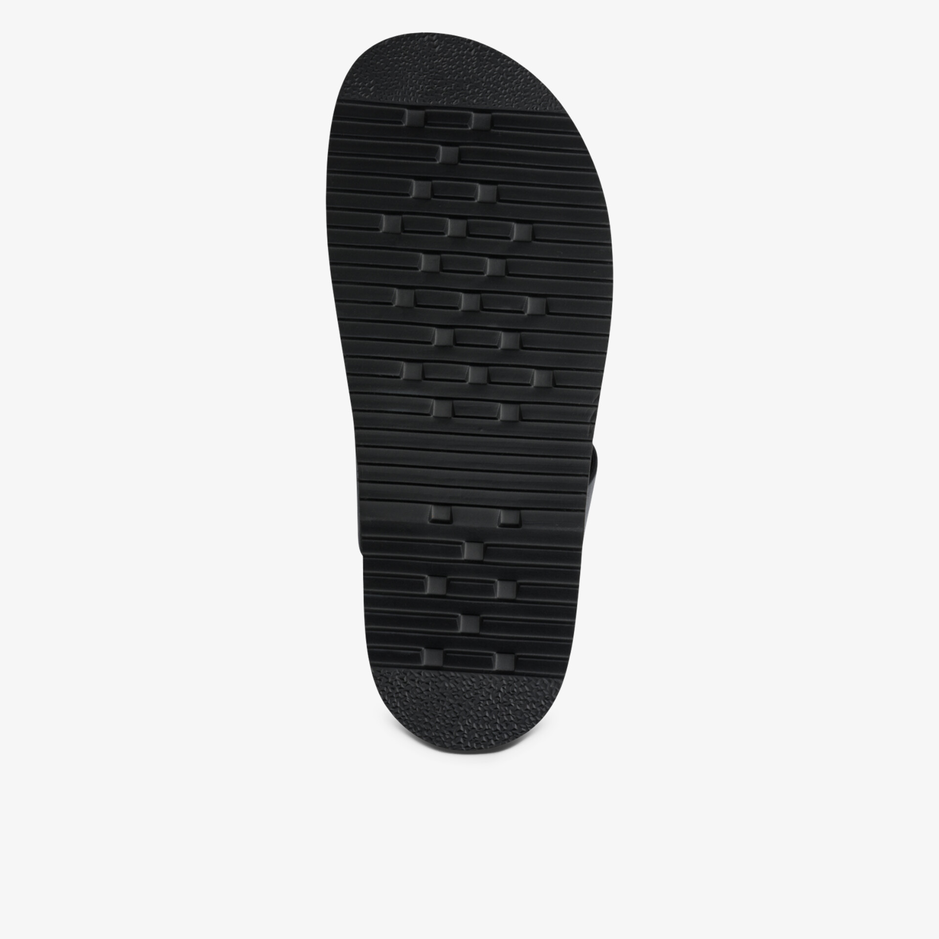 Robuste und profilierte schwarze Laufsohle für sicheren Halt und lange Lebensdauer