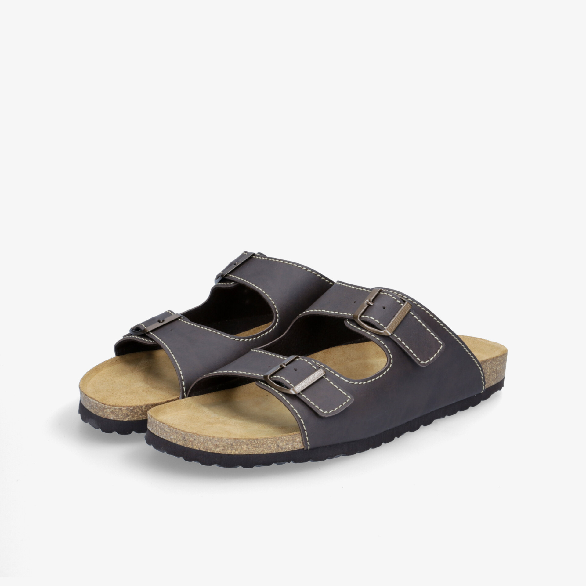 Ergonomische Sandalen mit verstellbaren Leder-Riemen und komfortablem Fußbett in klassischem Design.